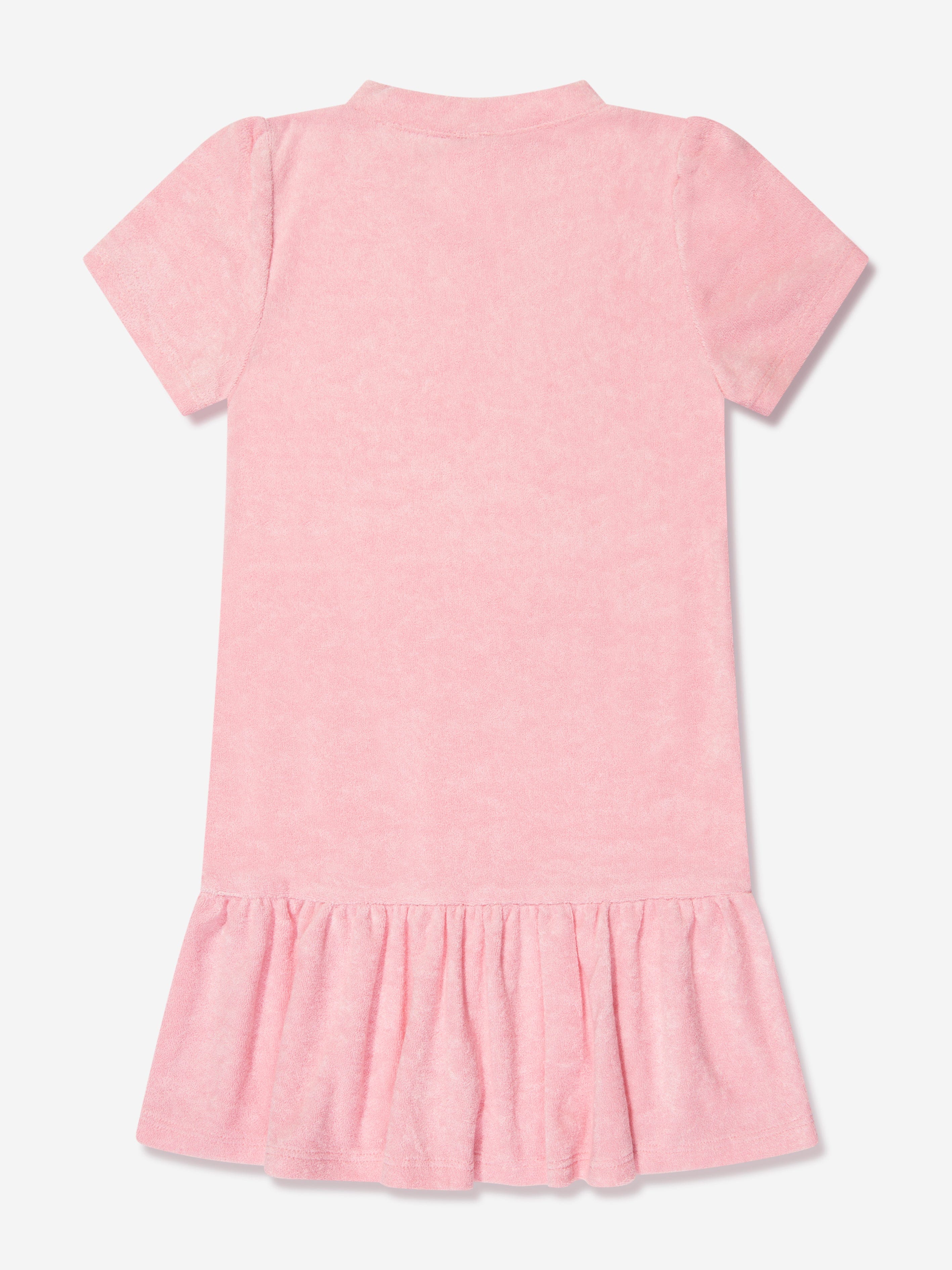 Ay by Ayla Girls Towelling Mini Dress in Pink 10 Yrs