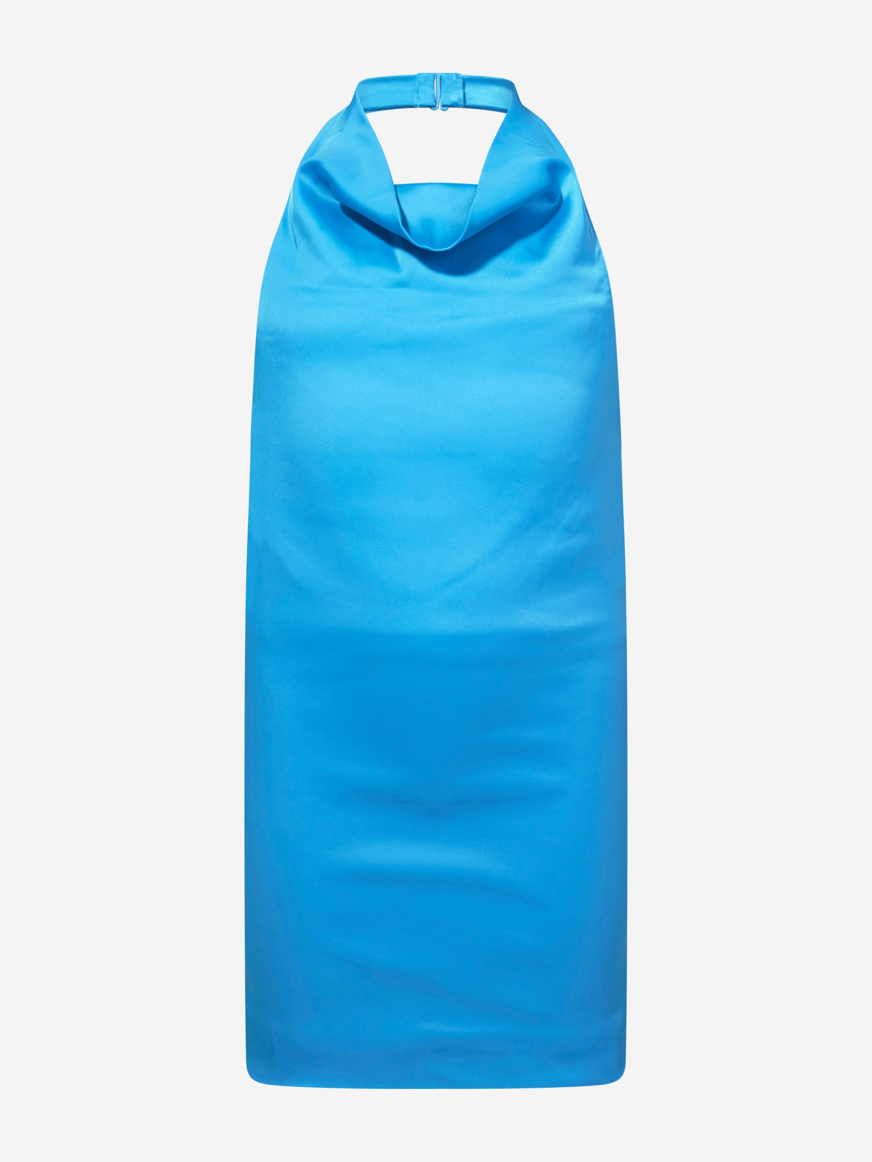 AY by AYLA Girls Backless Satin Midi Dress in Blue 4 Yrs AY by AYLA Girls Backless Satin Midi Dress in Blue 4 Yrs