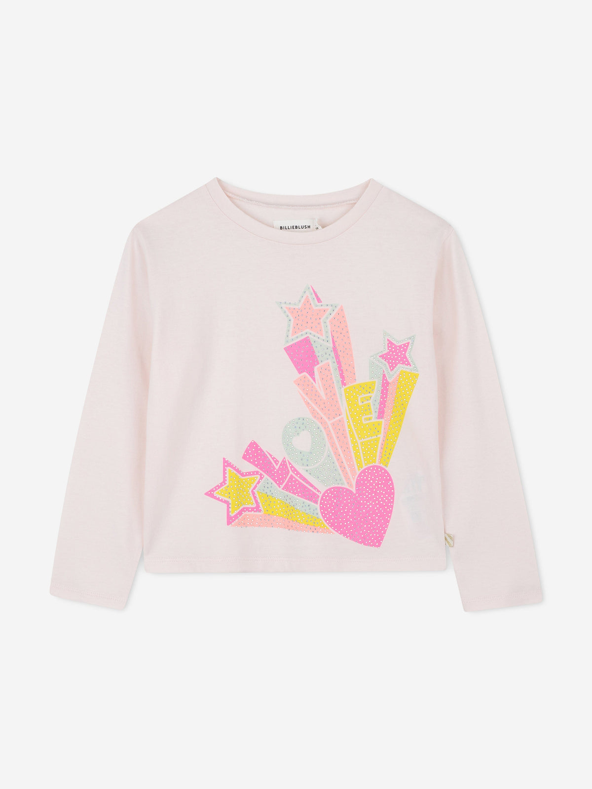 Billieblush Girls Long Sleeve Love T-Shirt in Pink | Childsplay Clothing