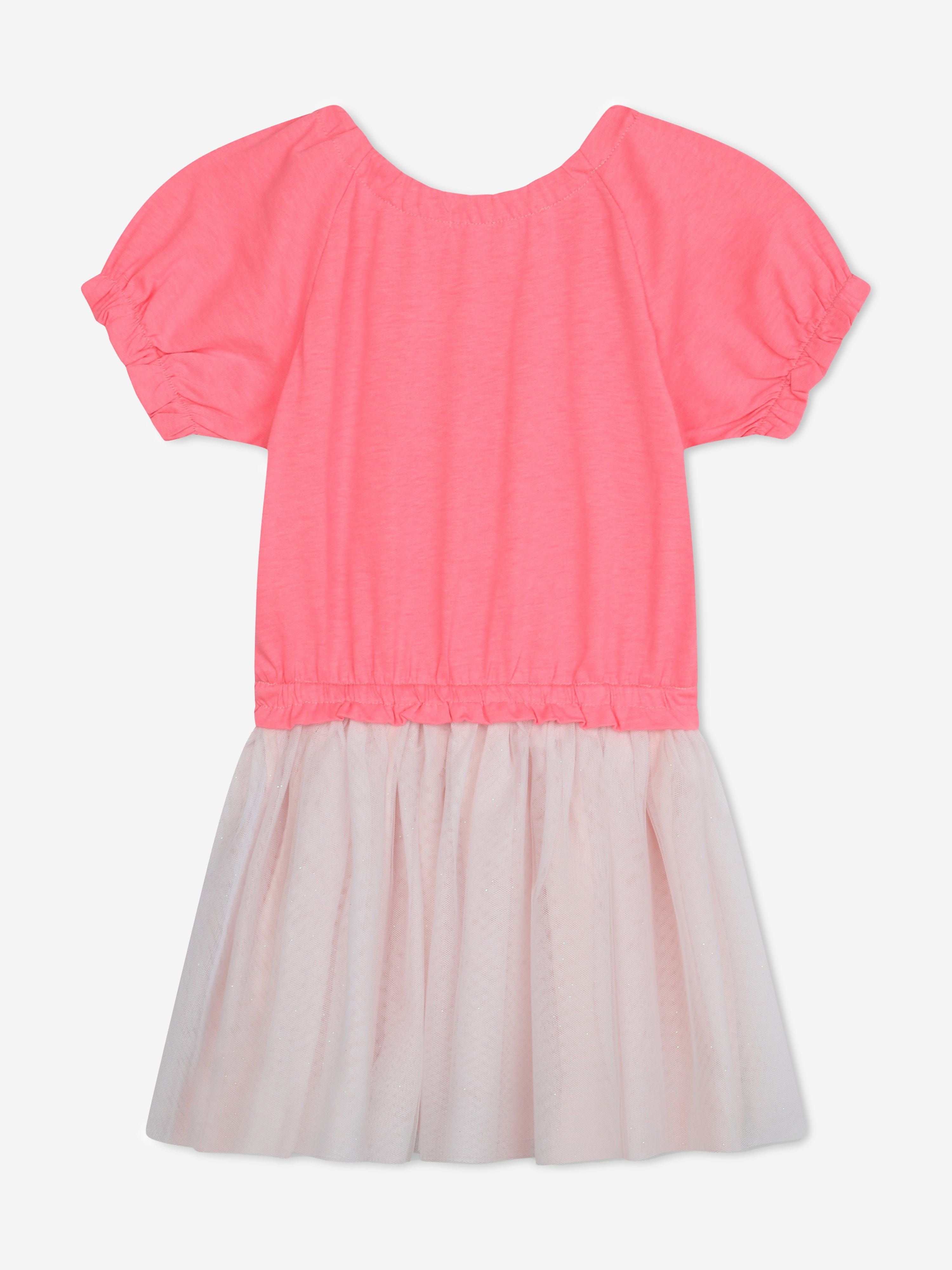 Billieblush Girls Jersey And Tulle Dress in Pink | Childsplay Clothing Billieblush Girls Jersey And Tulle Dress in Pink | Childsplay Clothing