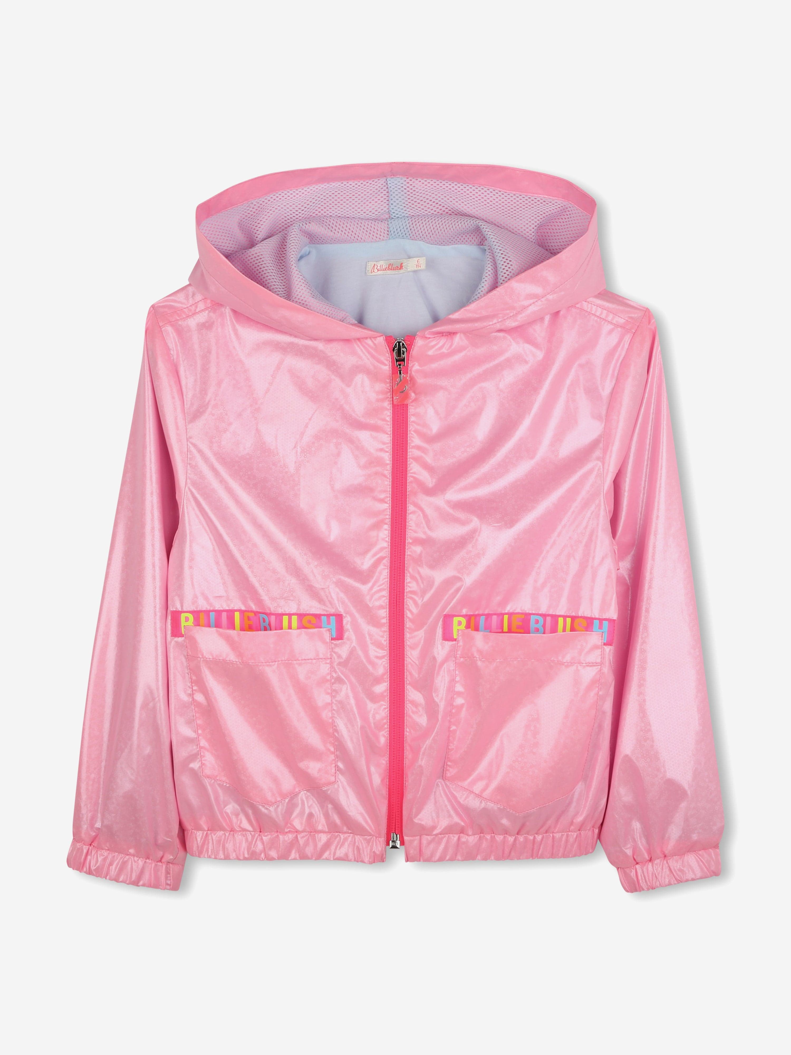 Yellow Billieblush Pink Glitter Raincoat Billieblush Billieblush