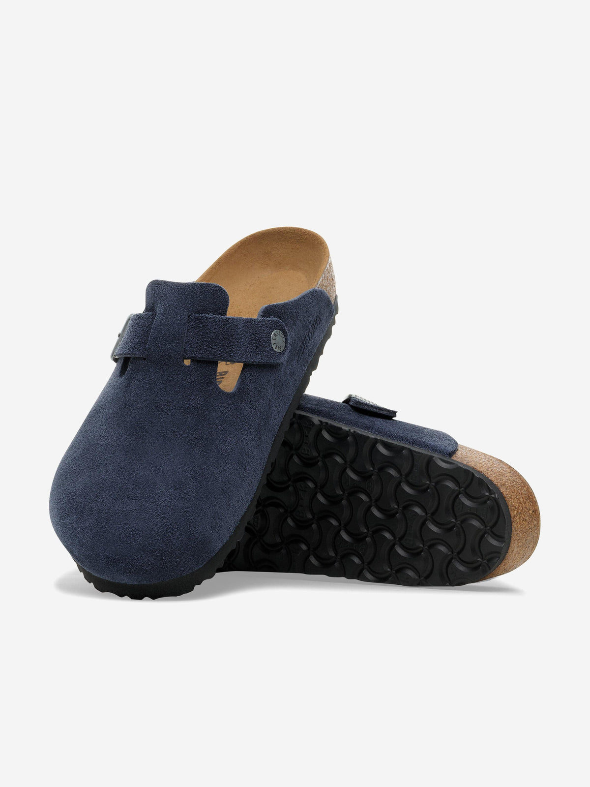 BIRKENSTOCK Classic Suede Boston Clogs in Navy | Childsplay  display picture 1