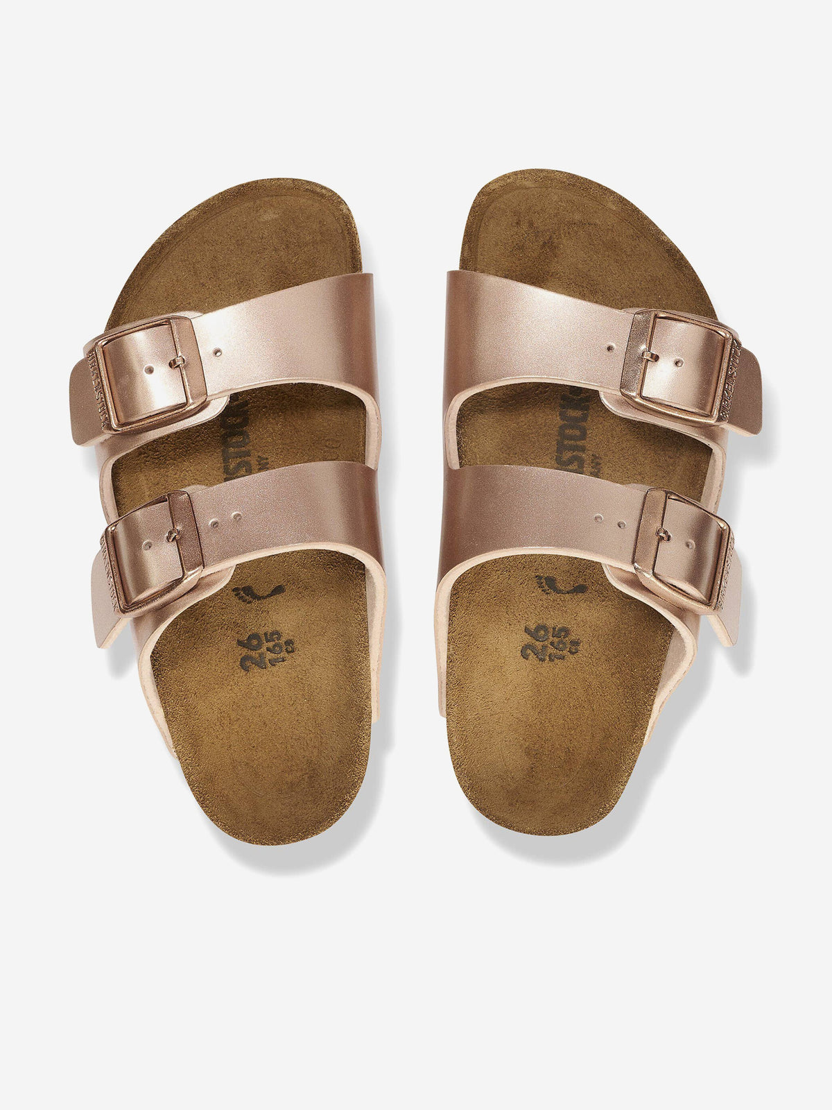 Birkenstock, Arizona - Metallic Copper Sandals Birkenstock Arizona Birko-Flor Sandals - Copper (Regular  main image 2