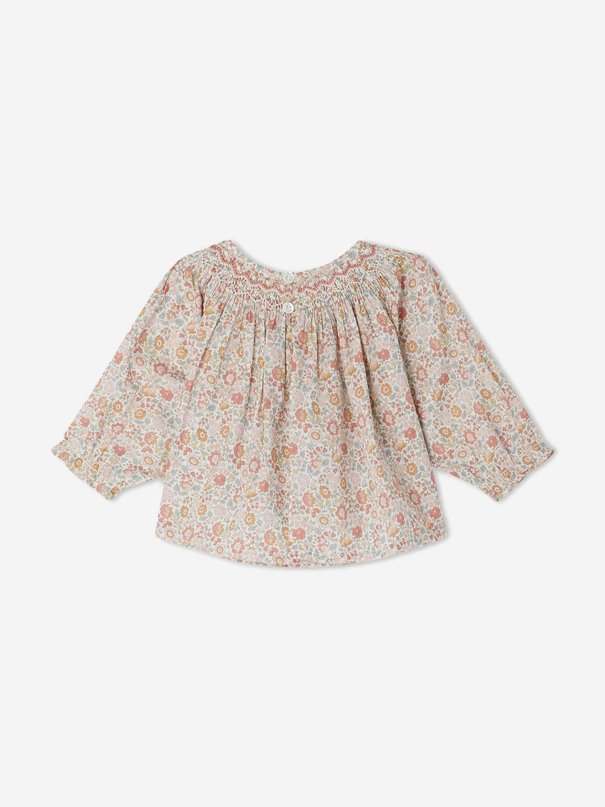 Bonpoint Baby Girls Griotte Smocked Blouse in Multicolour 