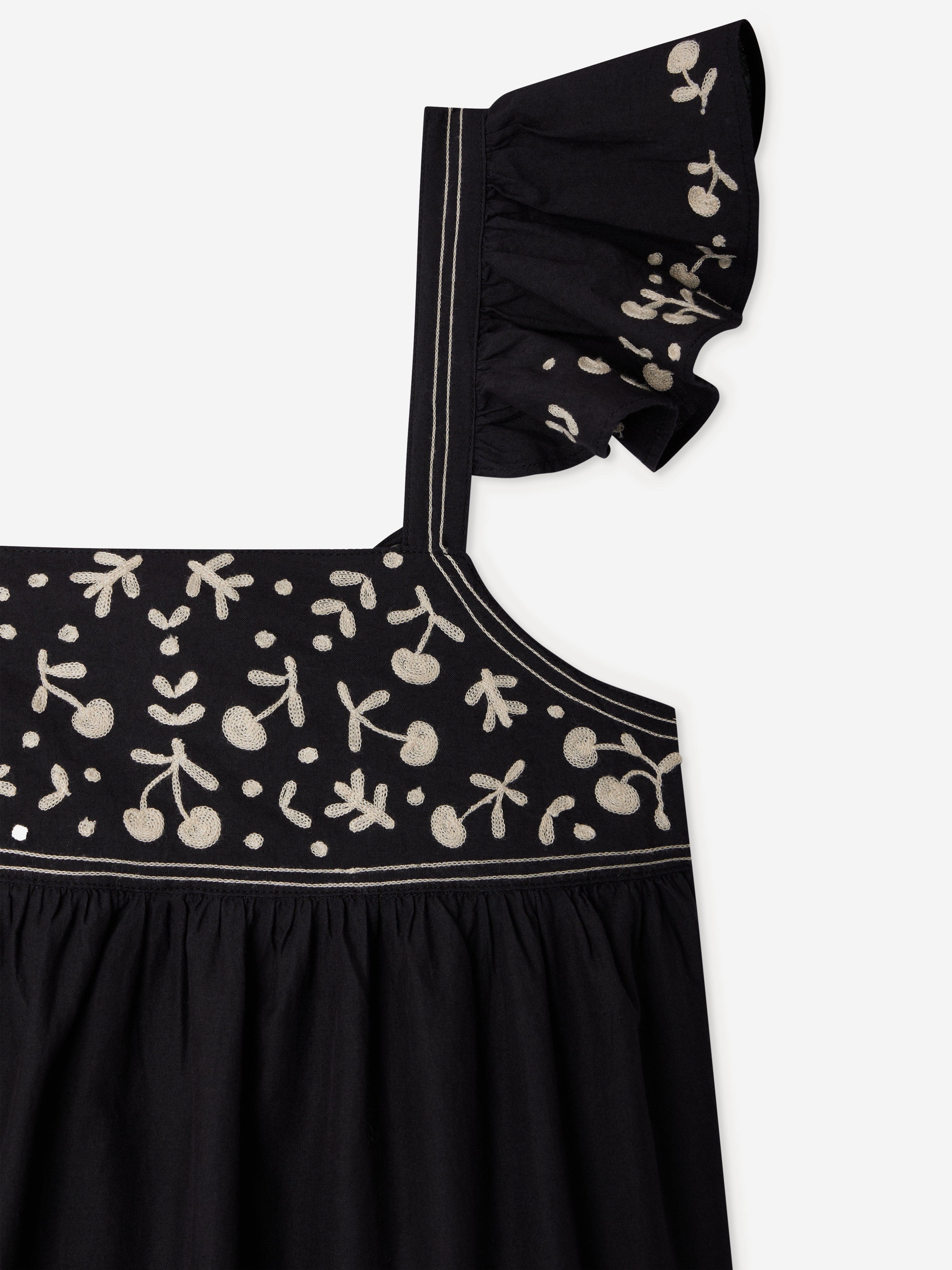 bonpoint black dress Girl's summer look 2025 Black dress Bonpoint