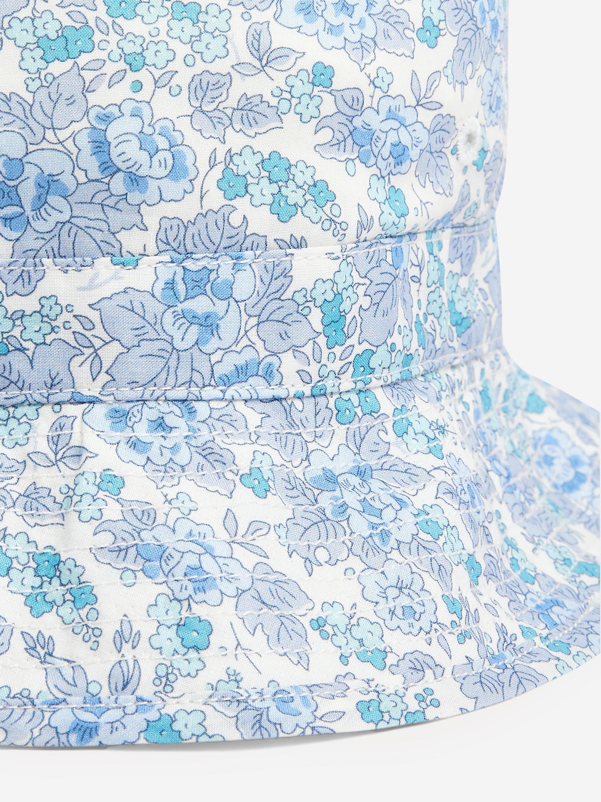 Cleobella Gia Bucket Hat NWT Sample Blue White Floral Boho Cherry on Top Bucket - Vintage Crochet Granny Square Hat  main image 2