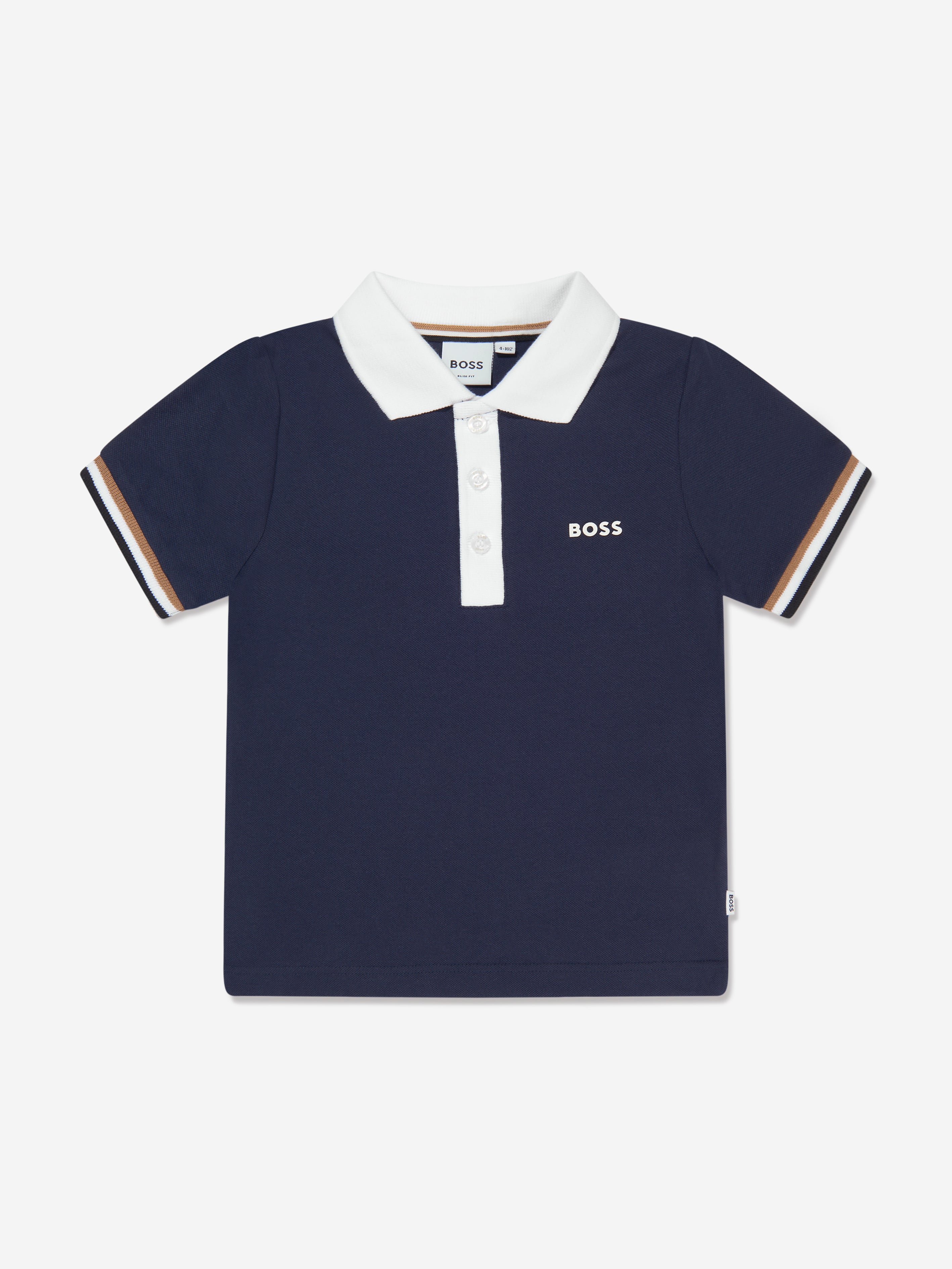 Boys Logo Polo Shirt In Navy | Childsplay Clothing