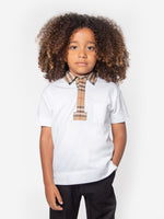 Burberry Kids - Johane Branded Polo Shirt Black - 6 Years 