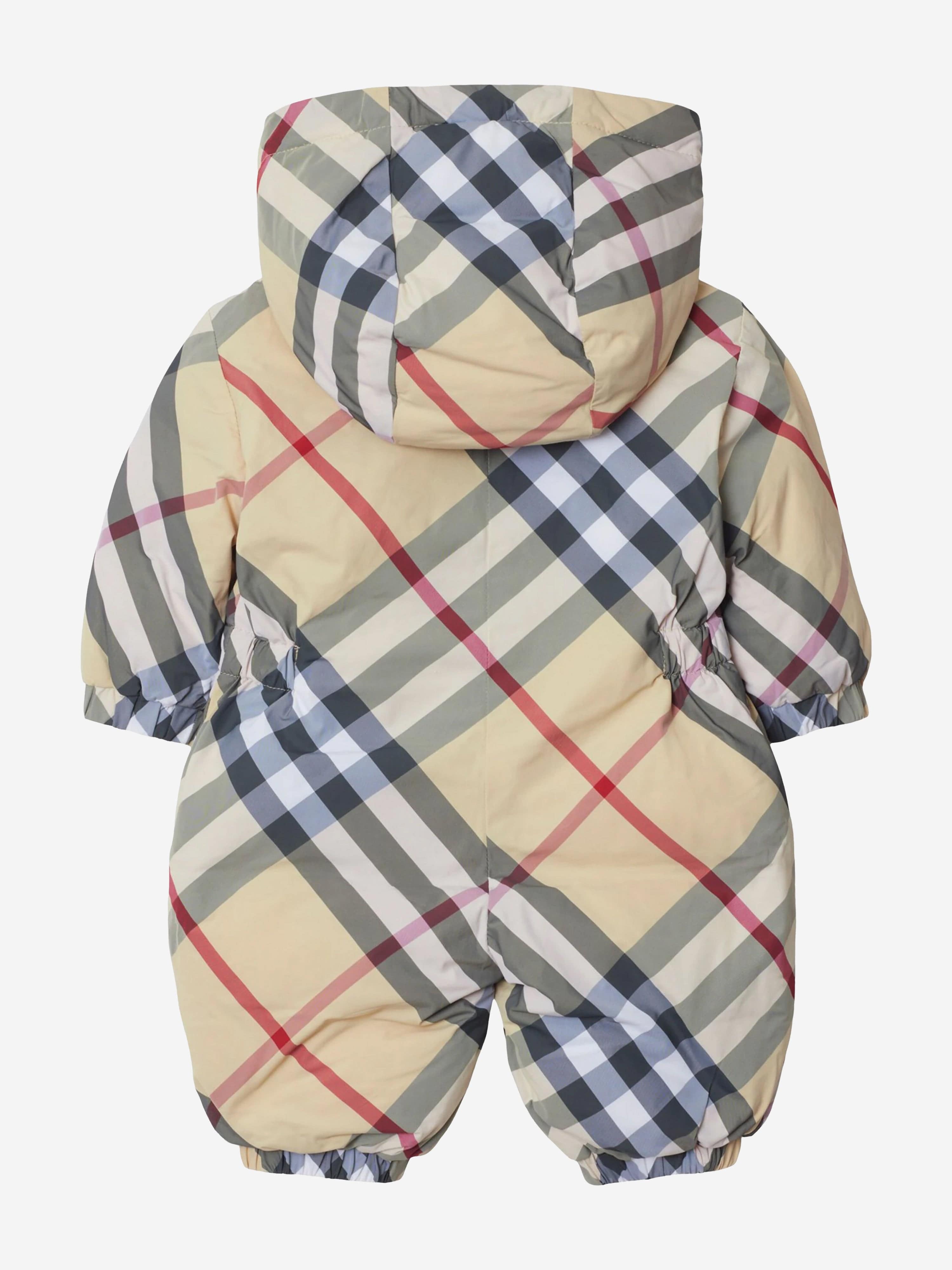 Burberry Baby Robson Check Snowsuit in Beige | Childsplay Clothing