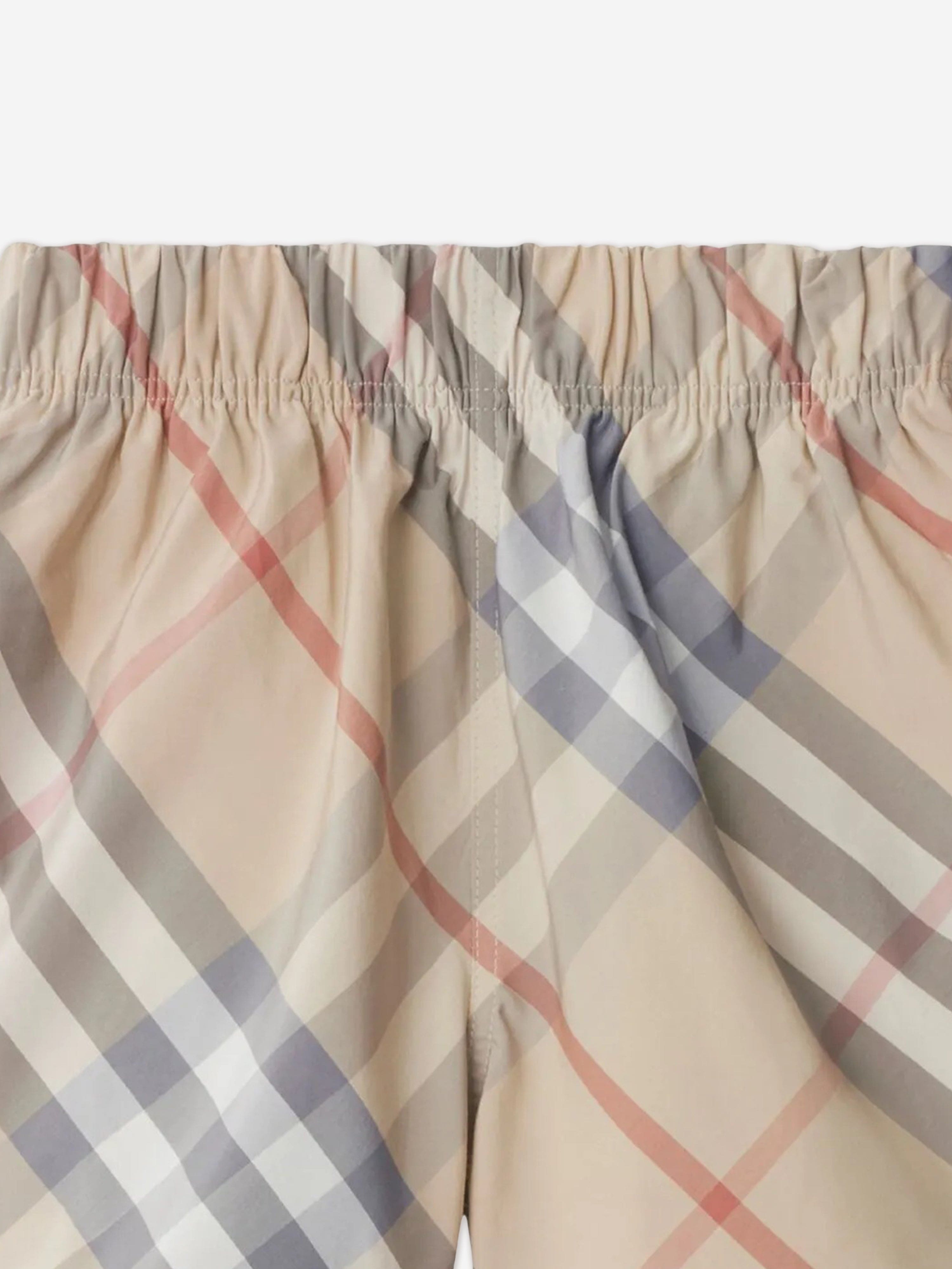 Burberry Boys Fabien Check Shorts in Beige | Childsplay Clothing
