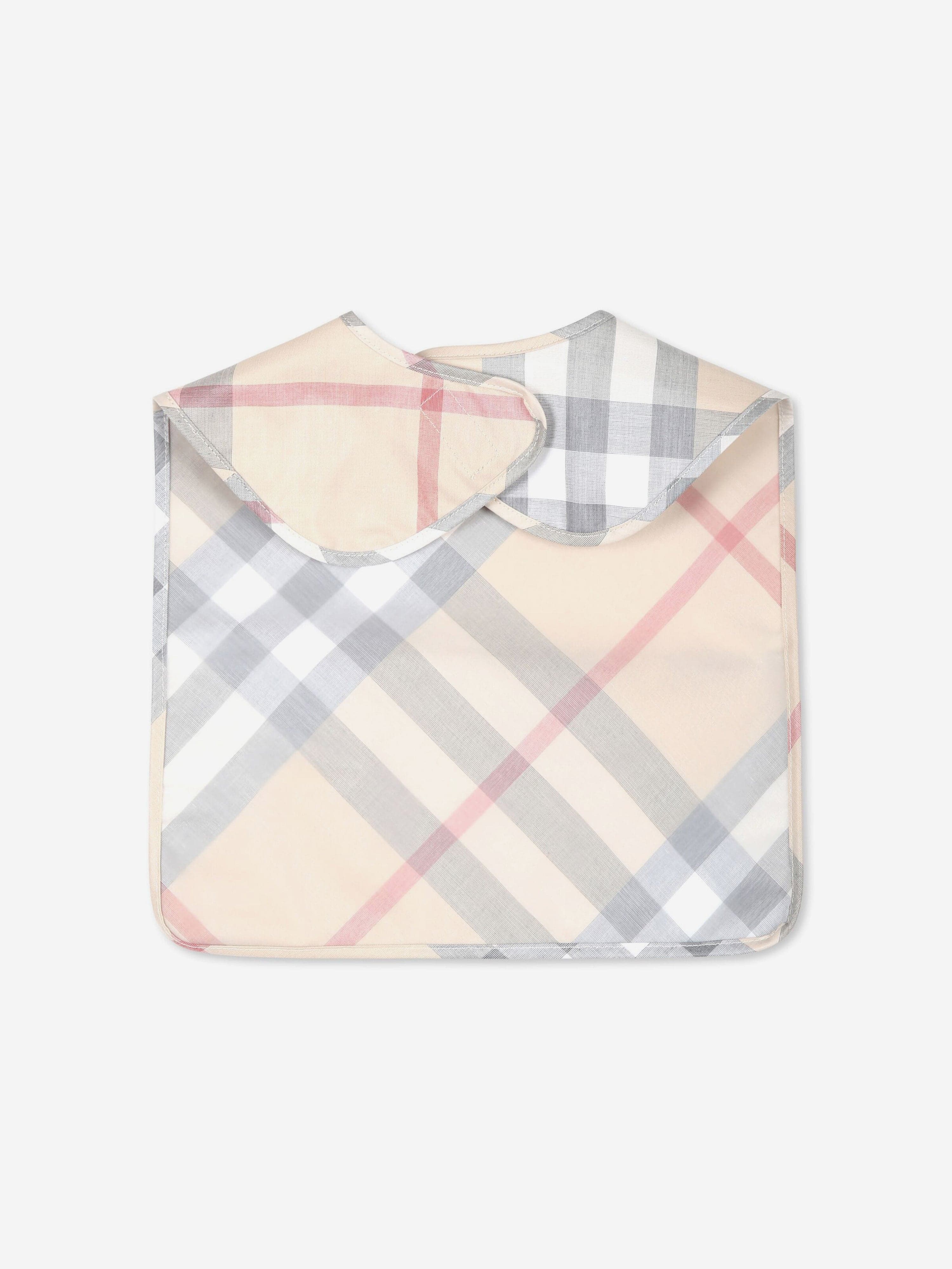 Burberry Kids Burberry Baby Wes Check Bib in Beige | Childsplay