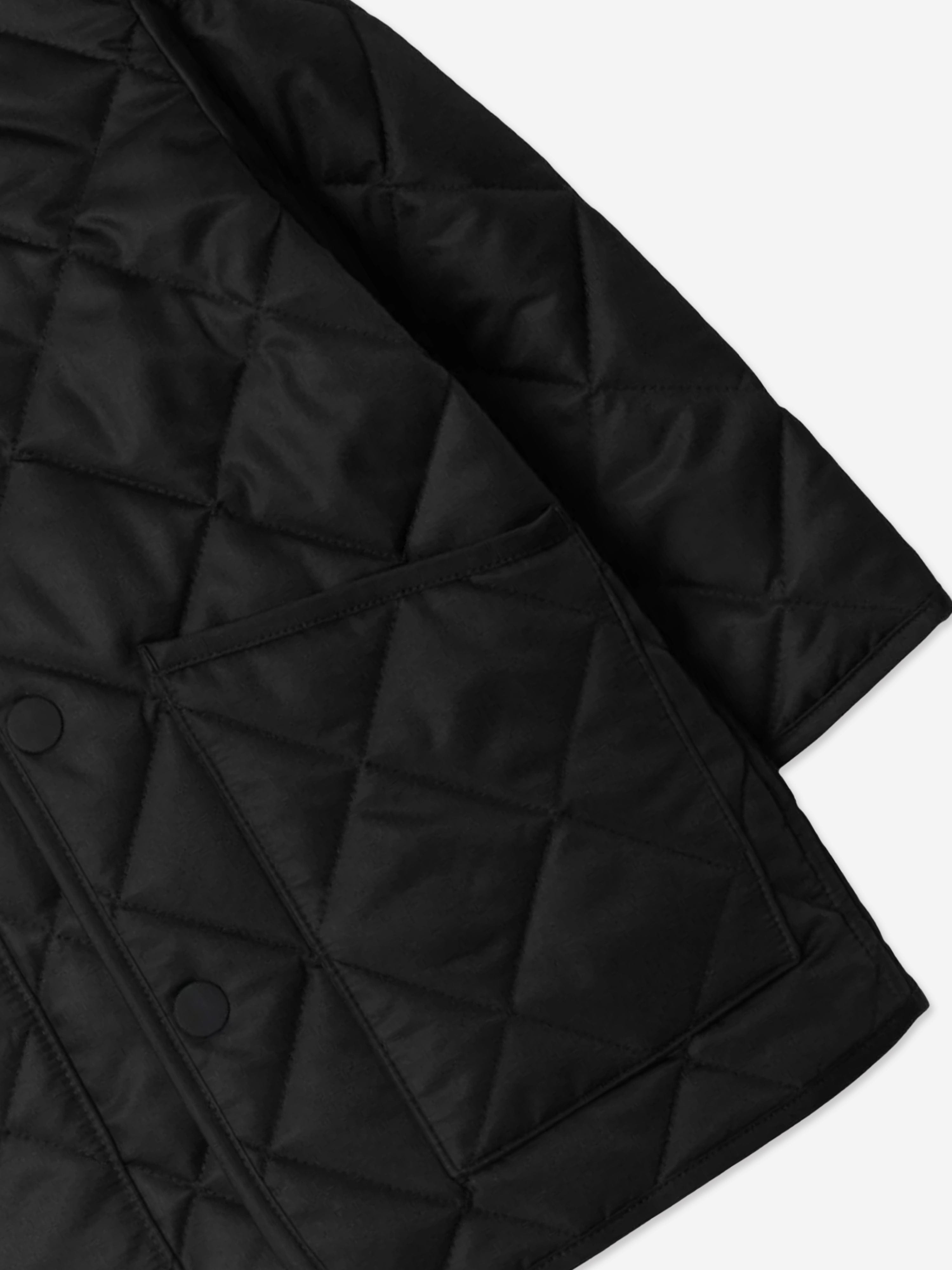 Burberry Baby Boys Mini Rowan Quilted Jacket in Black | Childsplay