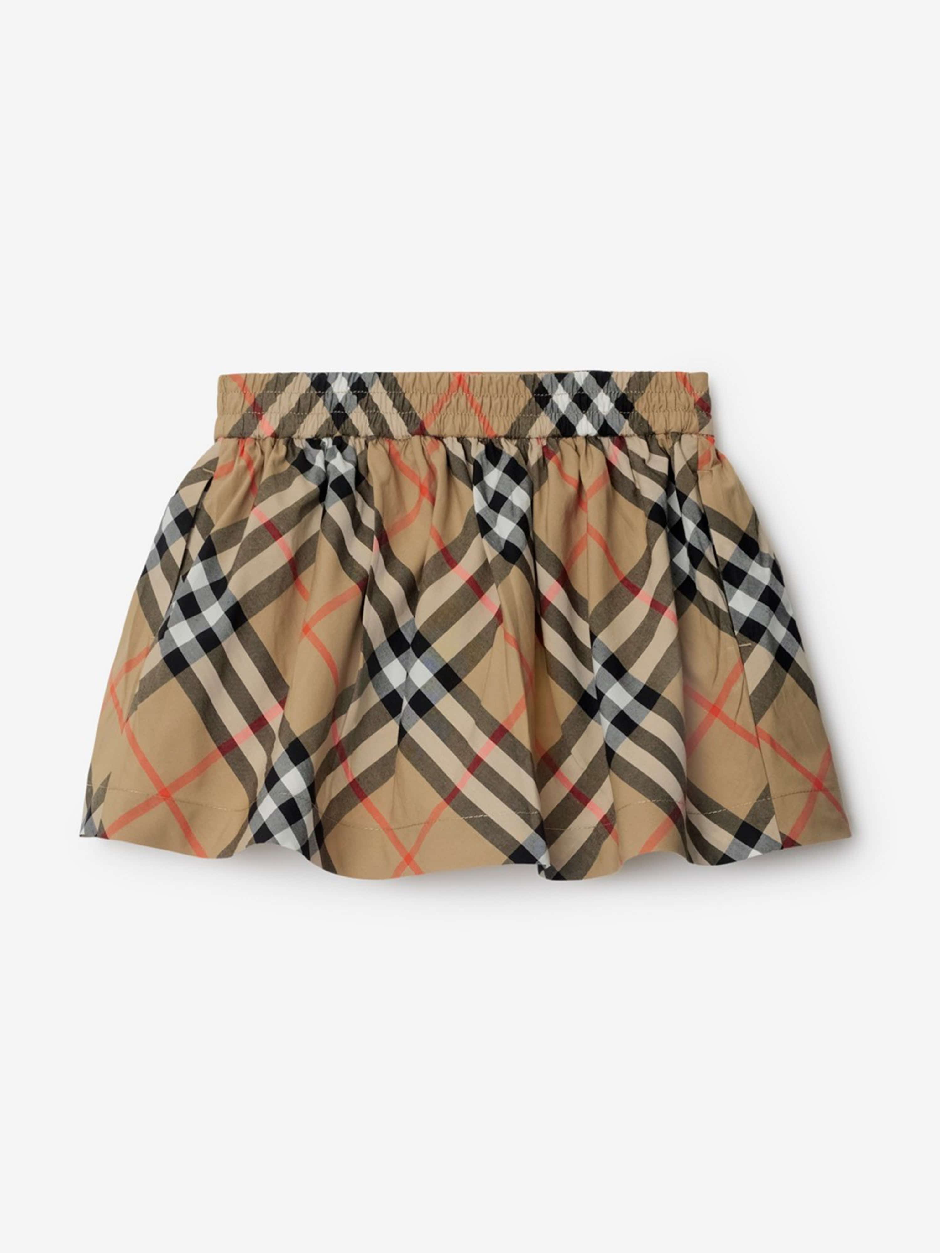 Burberry Baby Girls Check Kelsey Skirt in Beige | Childsplay Clothing