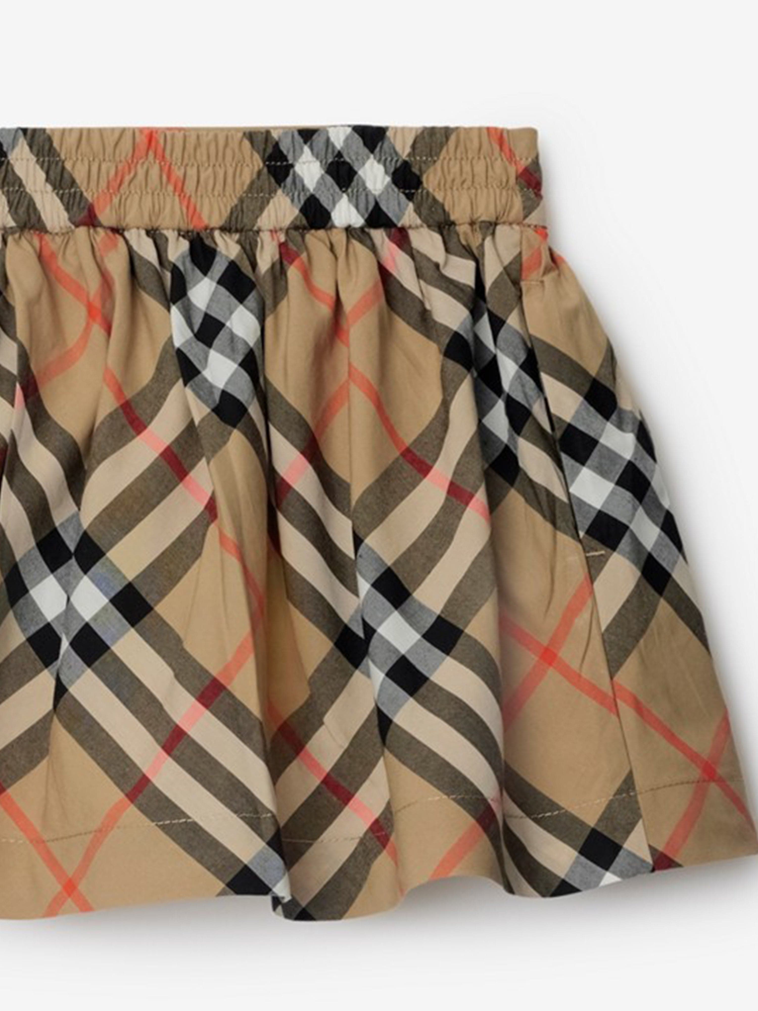 BURBERRY ベビー チェックコットンスカート 18M 86cm Burberry Baby Girls Check Kelsey Skirt in Beige | Childsplay Clothing