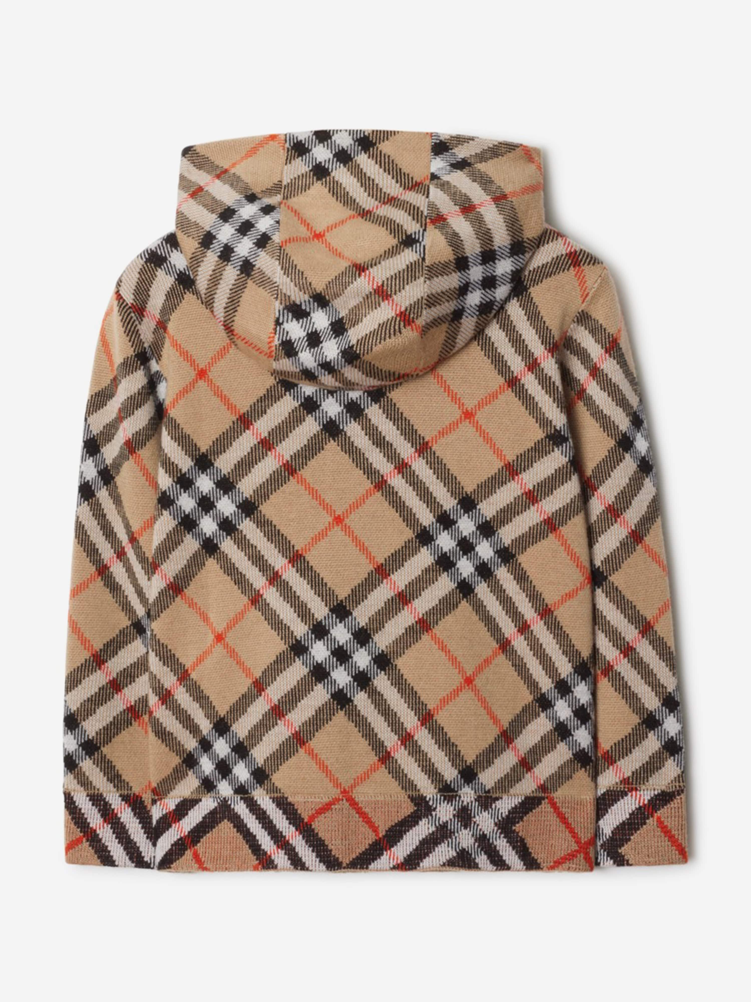 バーバリー BURBERRY キッズ Burberry Boys Jimmy Check Zip Up Top in Beige | Childsplay Clothing