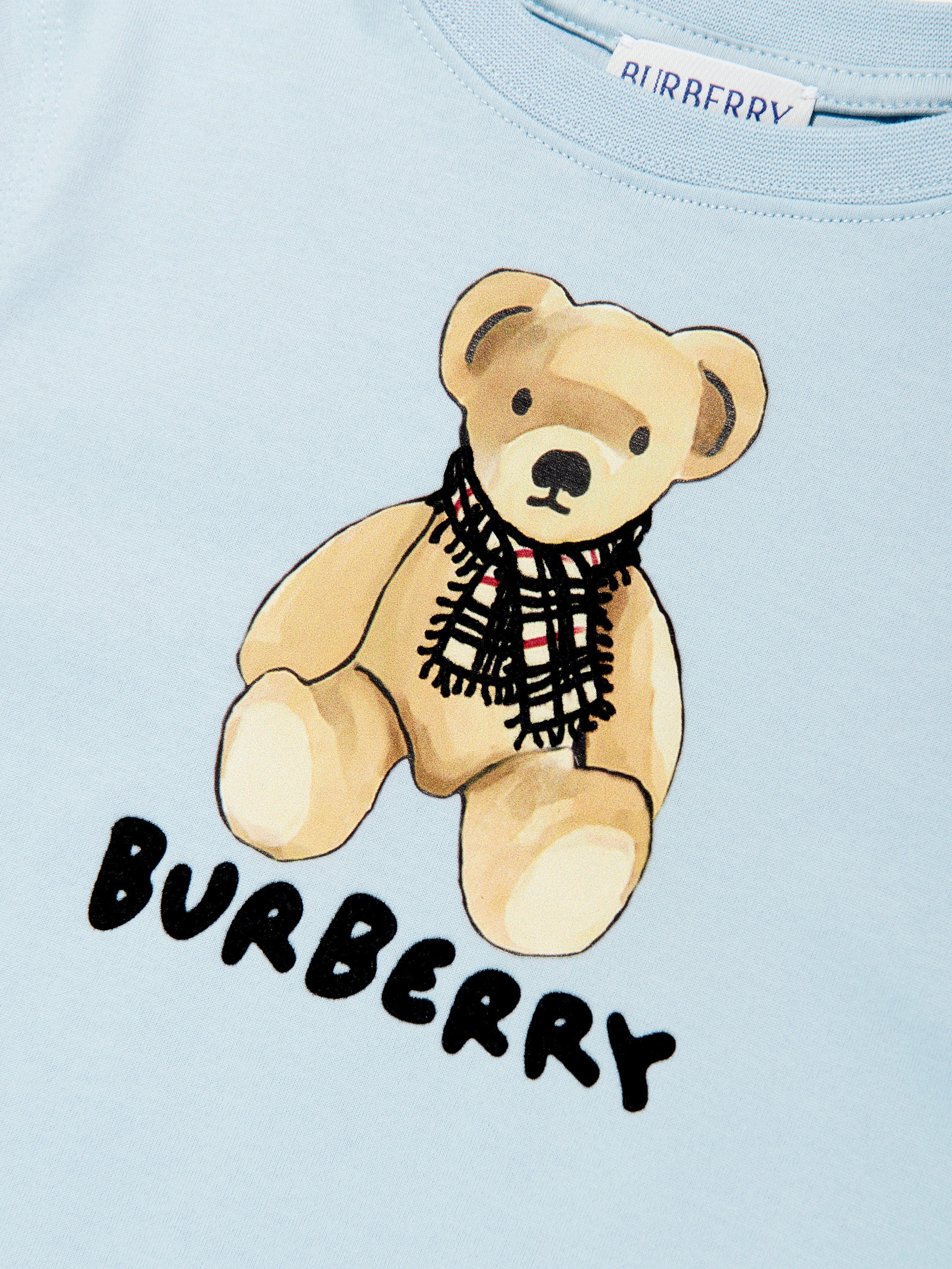 Burberry Boys Teddy Bear T-Shirt in Blue | Childsplay Clothing