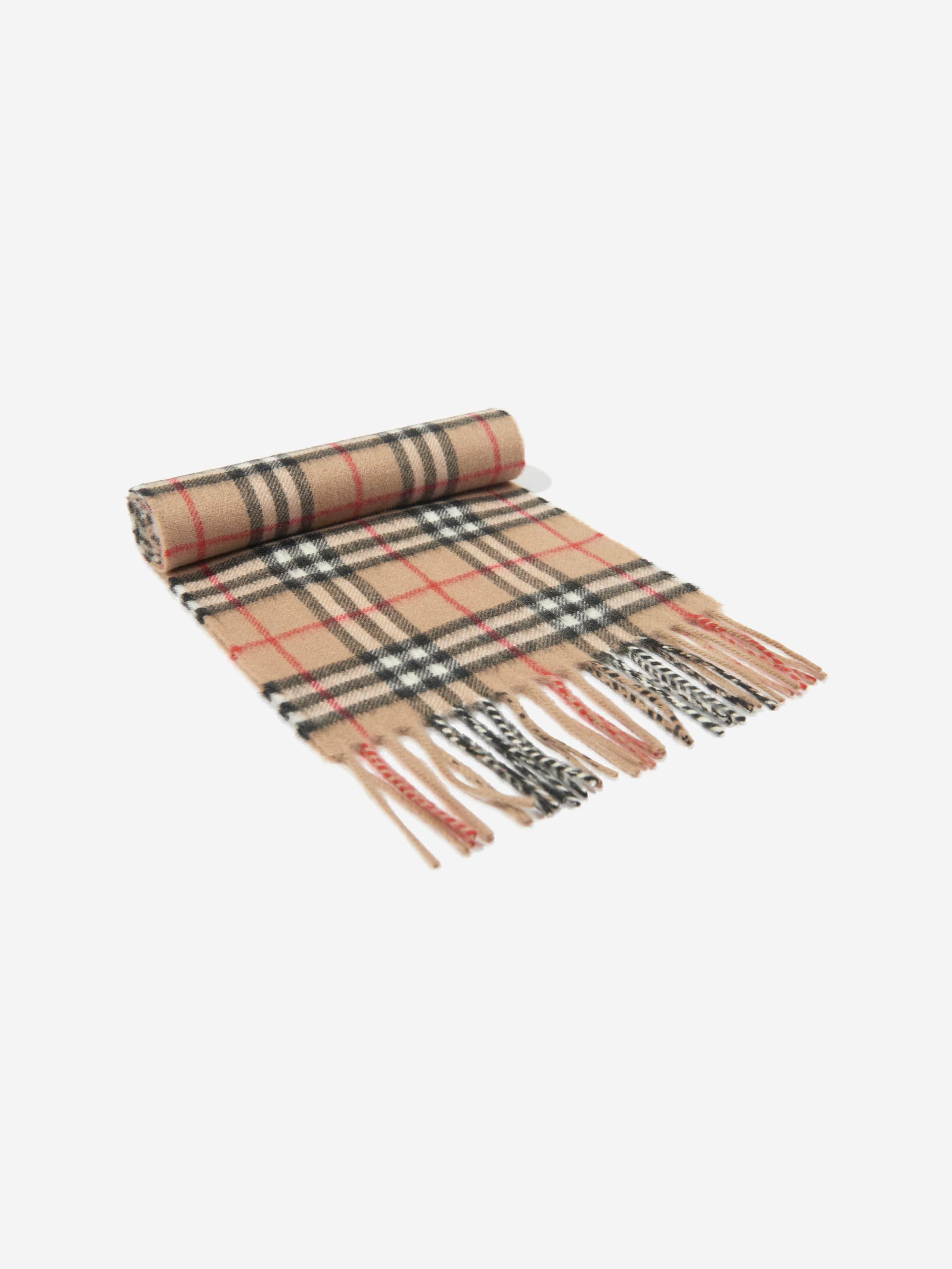 Burberry Kids Vintage Check Cashmere Scarf in Beige (127cm