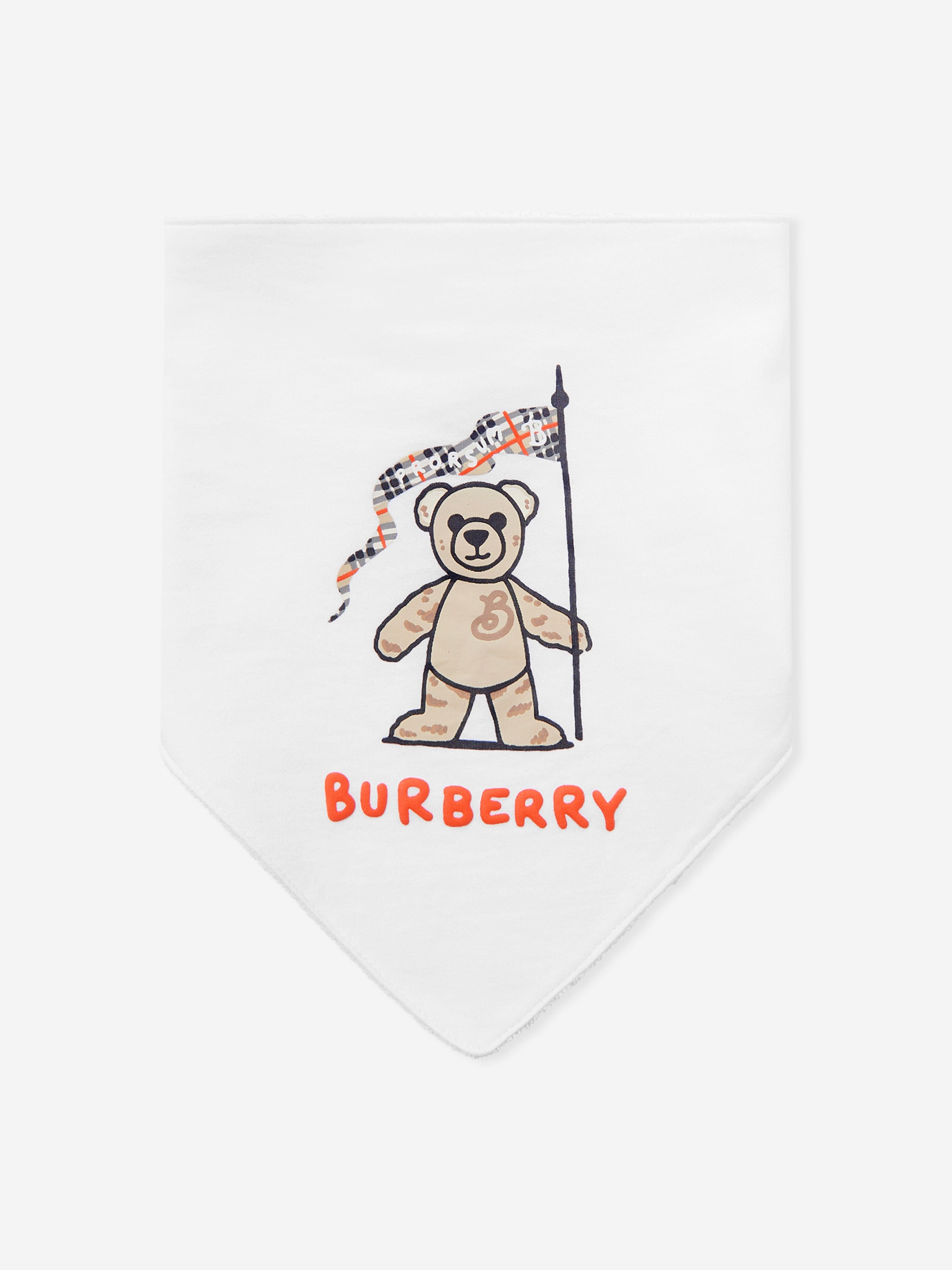 Burberry Baby Casey Bear Romper Set in White | Childsplay Clothing