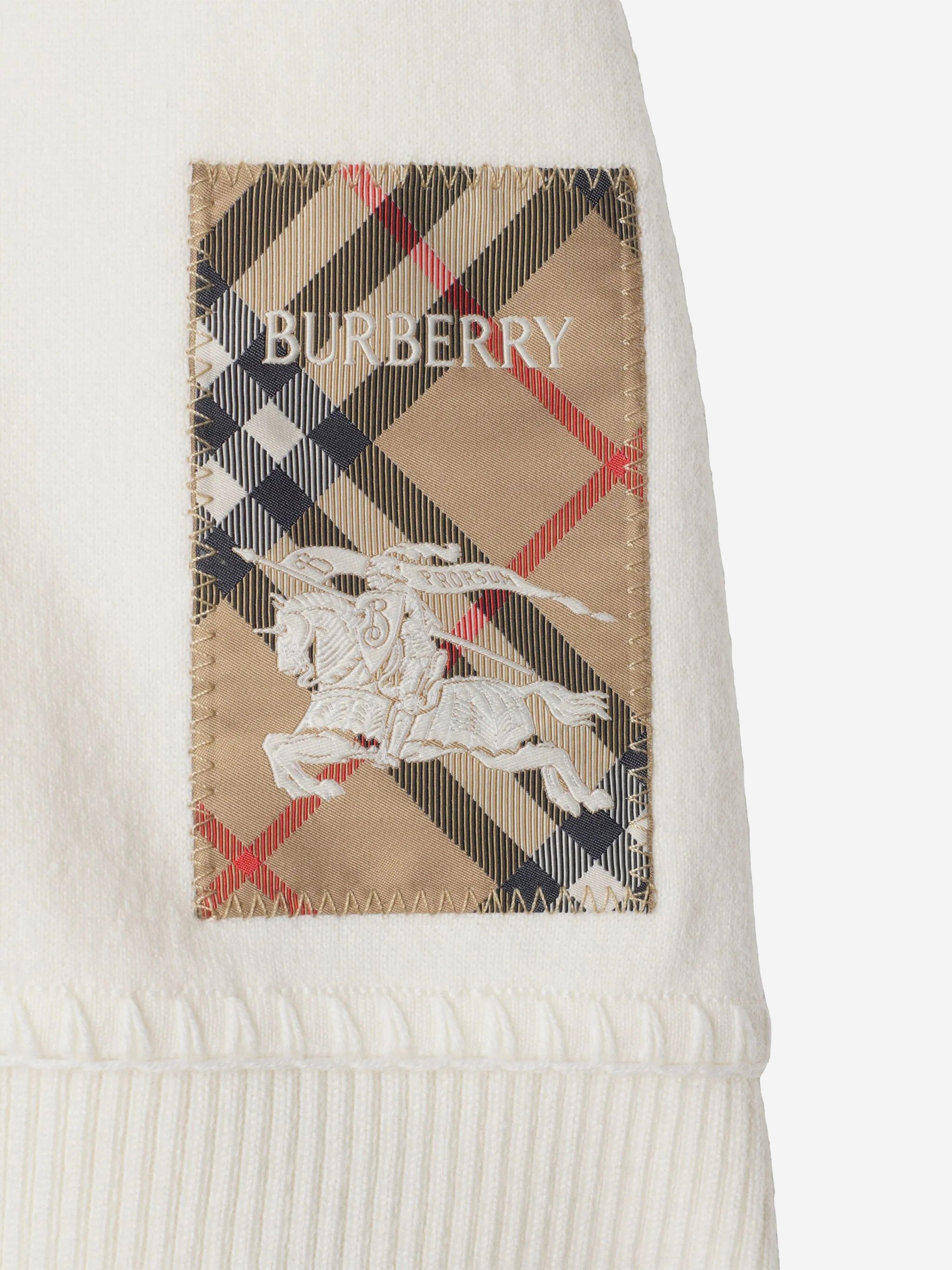 Burberry Girls Wool EKD Cape in Ivory | Childsplay Clothing