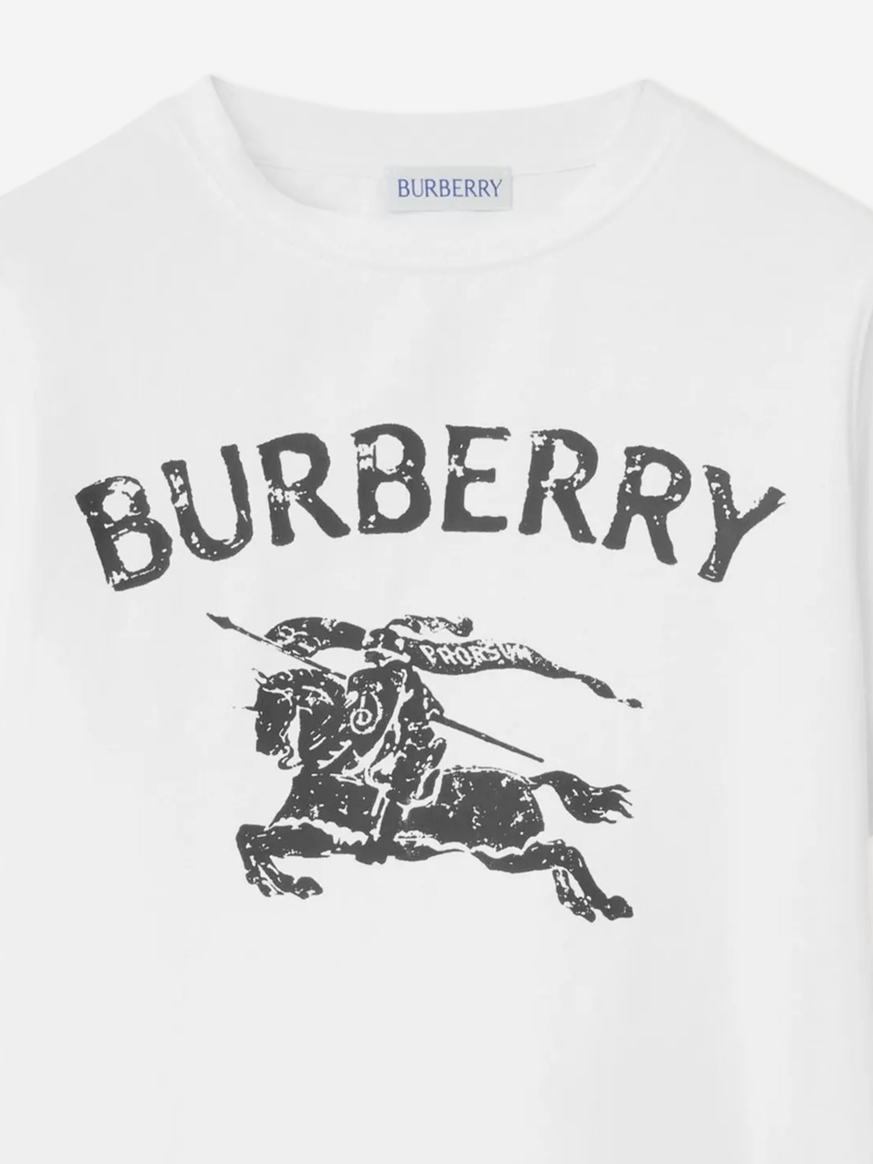Burberry Girls Cedar Stamp EKD T-Shirt in White | Childsplay Clothing