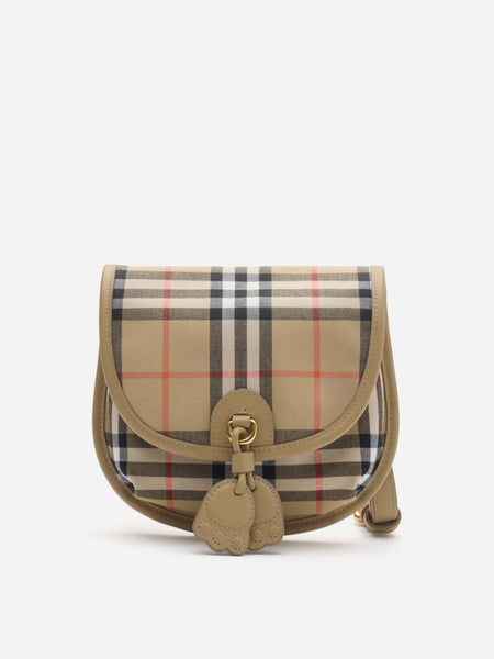 Burberry Girls Alice Check Crossbody Bag in Beige (18cm