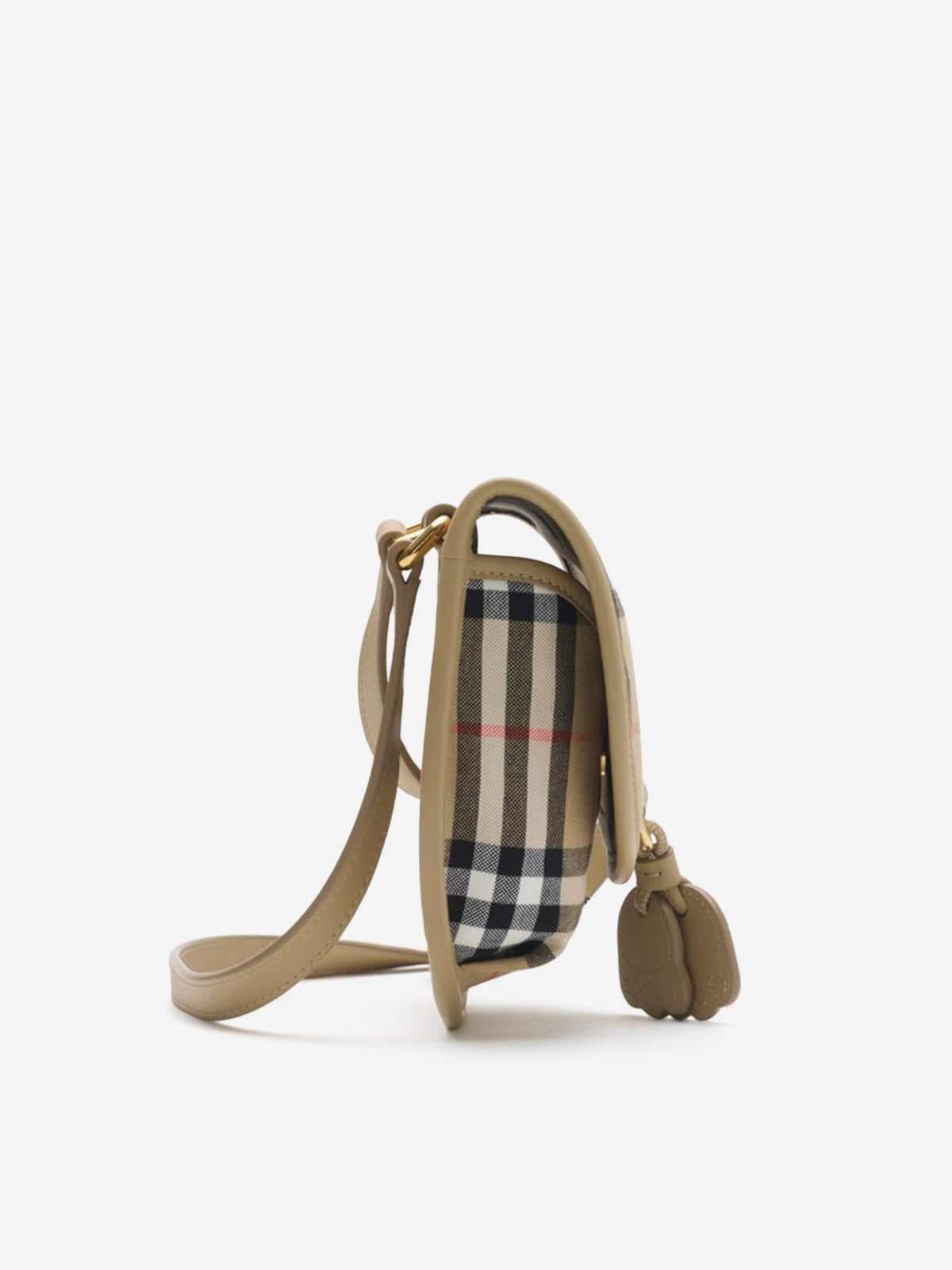 Burberry Girls Alice Check Crossbody Bag in Beige (18cm 