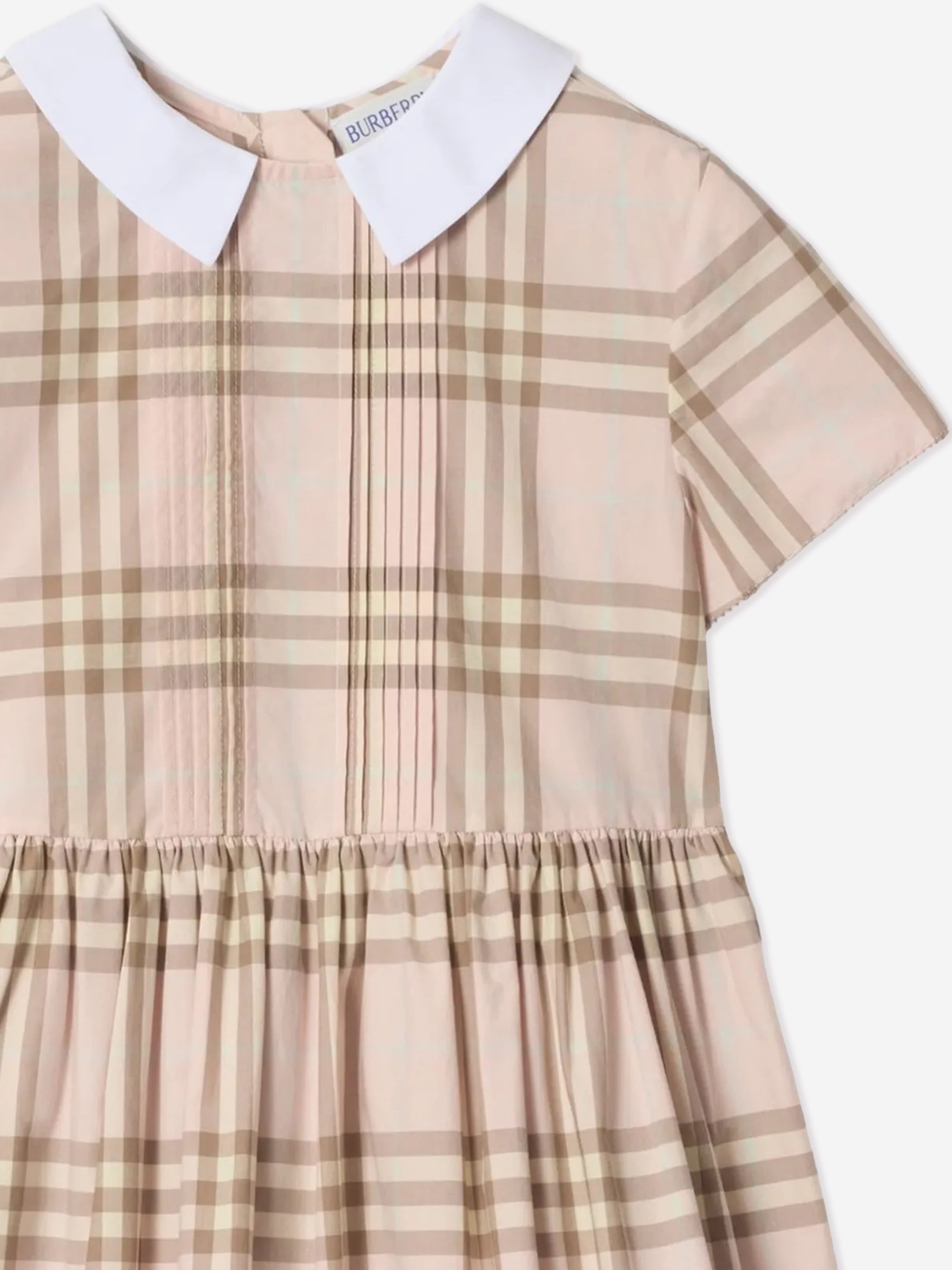 Burberry Girls Eadelle Cotton Check Dress in Pink | Childsplay