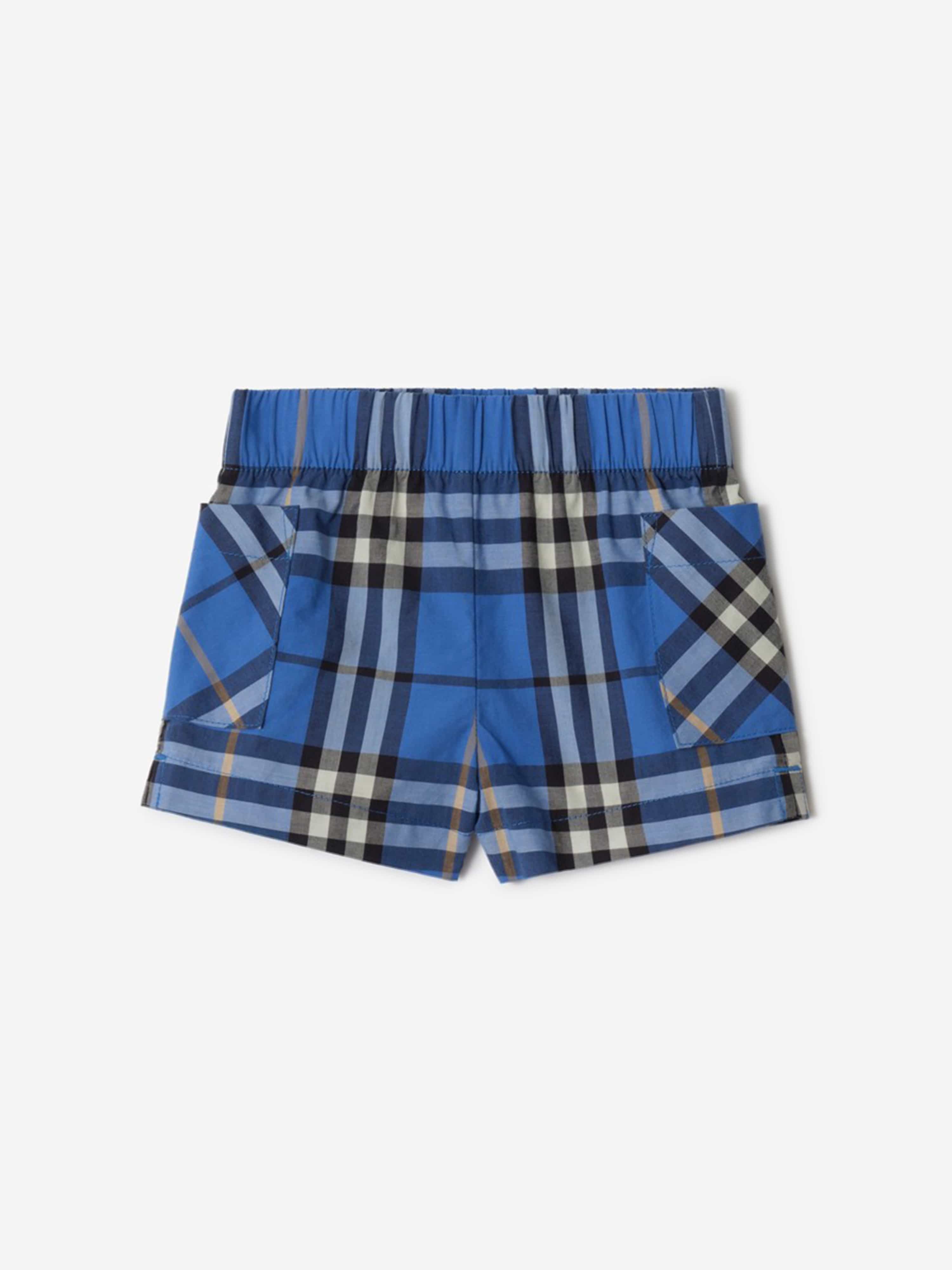 Burberry Baby Boys Carey Check Short Set in Blue | Childsplay Clothing