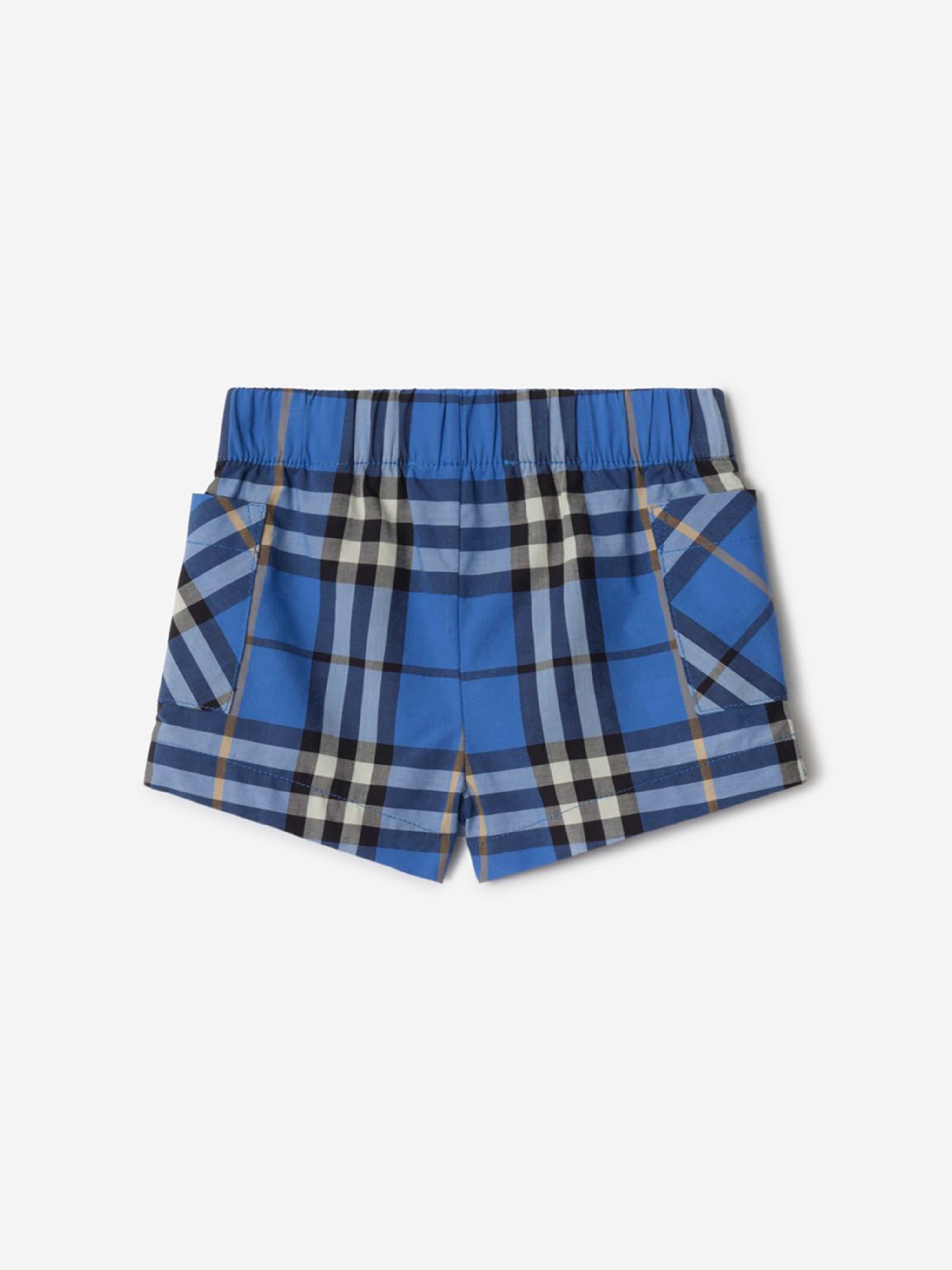 Burberry Baby Boys Carey Check Short Set in Blue | Childsplay Clothing