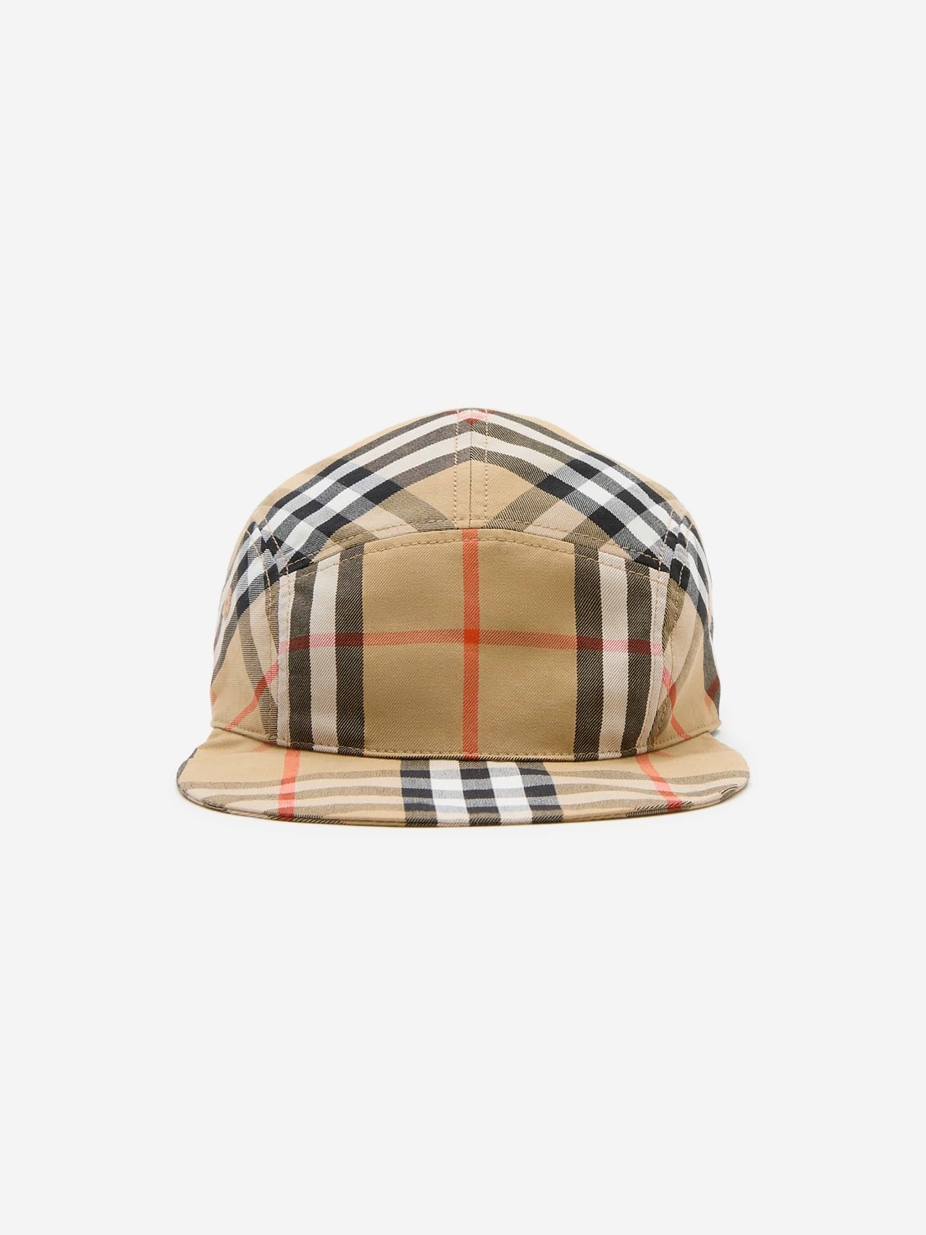 Burberry Baby Boys Darwin Check Dungaree Set in Beige | Childsplay