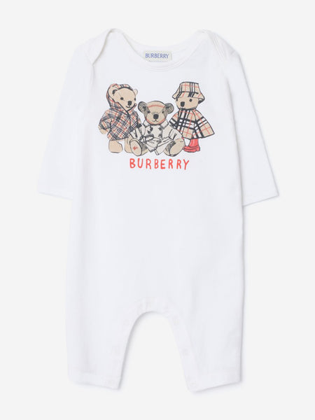 Burberry Baby Thomas Bear and Friends Romper in White | Childsplay
