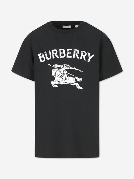 Burberry Boys Cedar Stamp EKD T-Shirt in Black | Childsplay Clothing