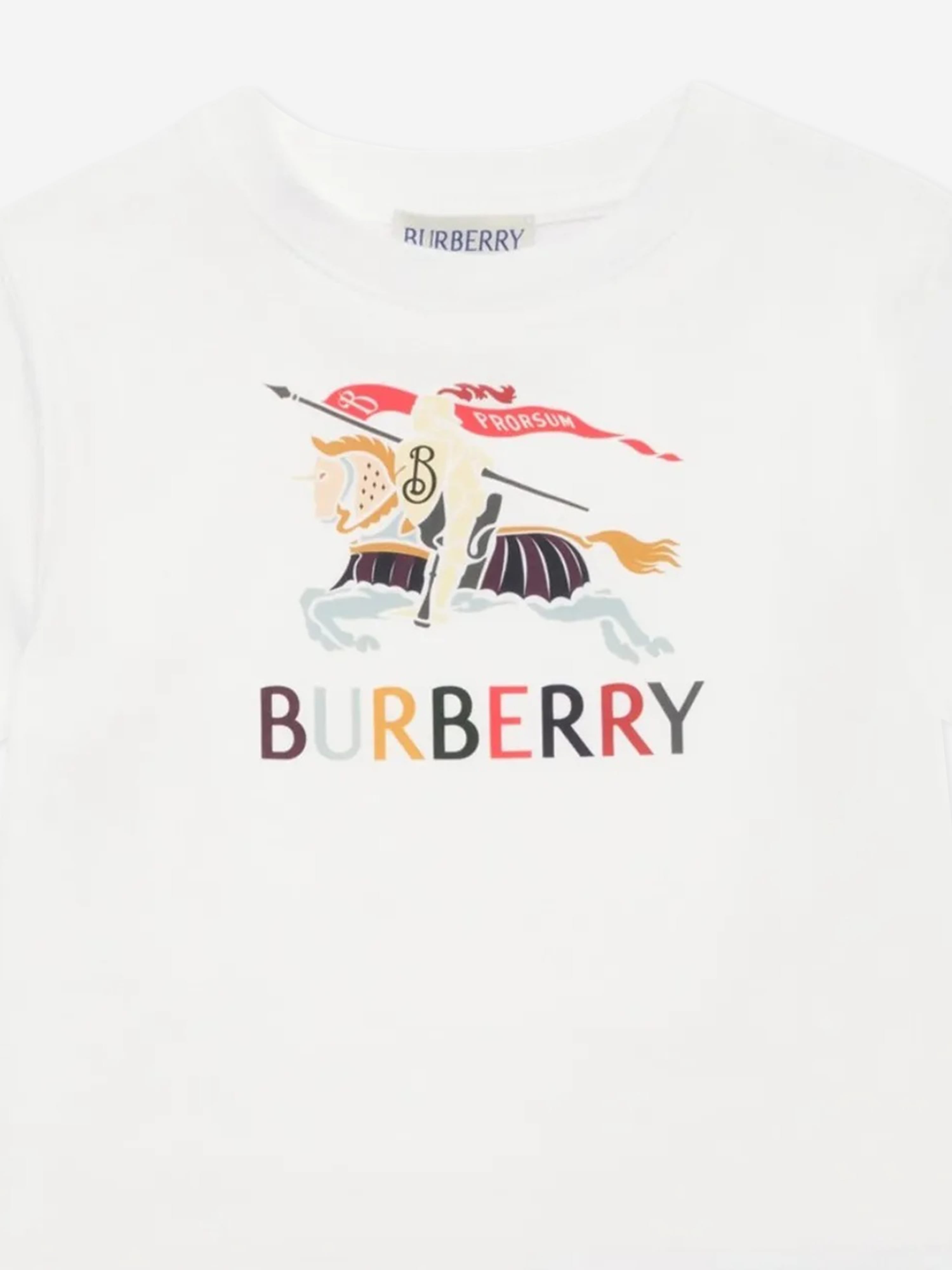 Burberry Baby Boys Cedar Colourful EKD T-Shirt in White