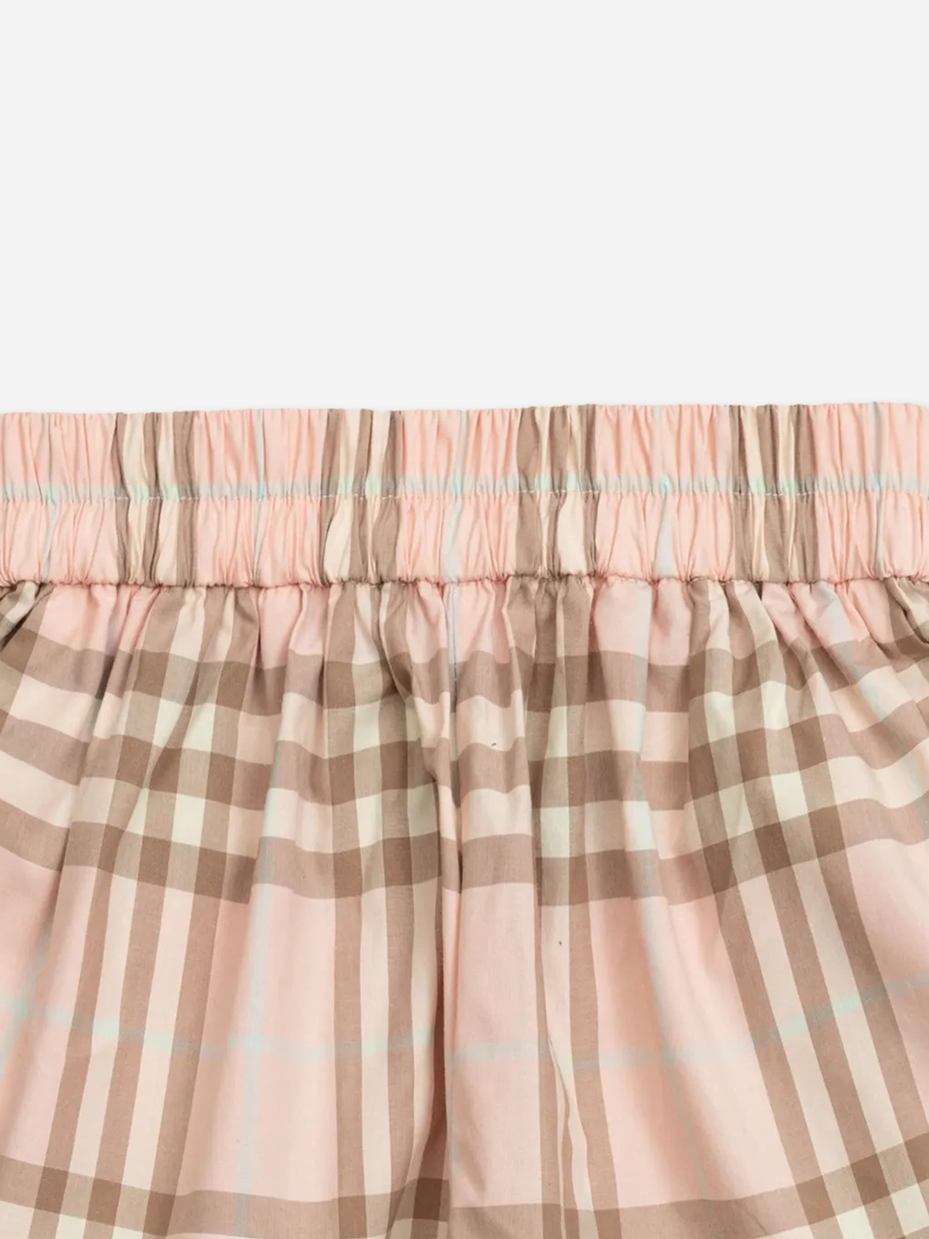 Burberry Baby Girls Marcy Cotton Check Shorts in Pink | Childsplay