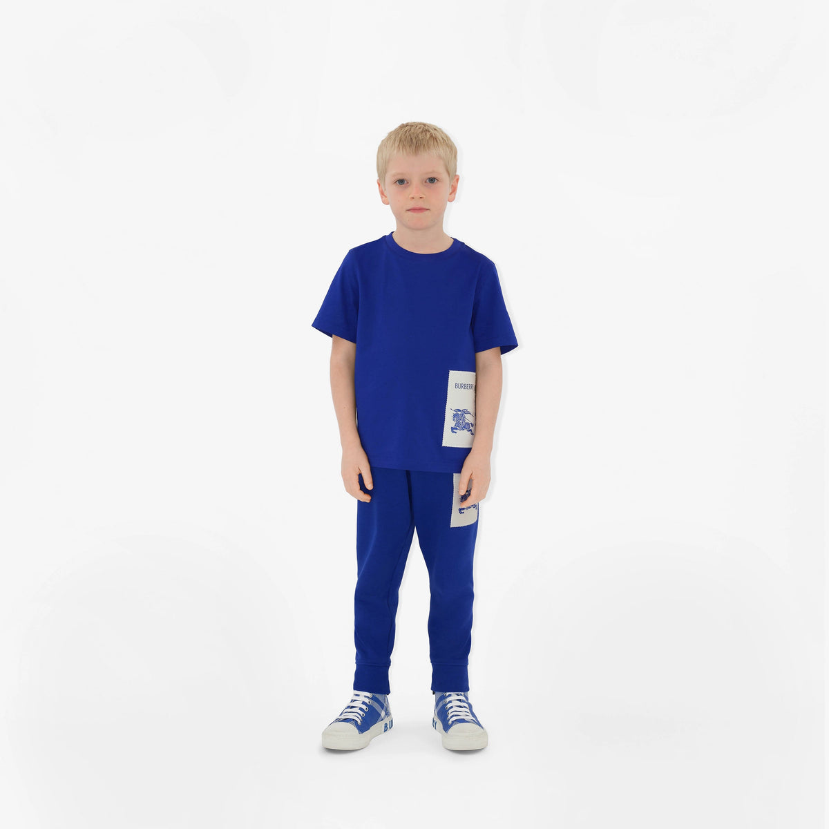 Burberry Boys EKD Label Sidney Joggers in Blue | Childsplay Clothing