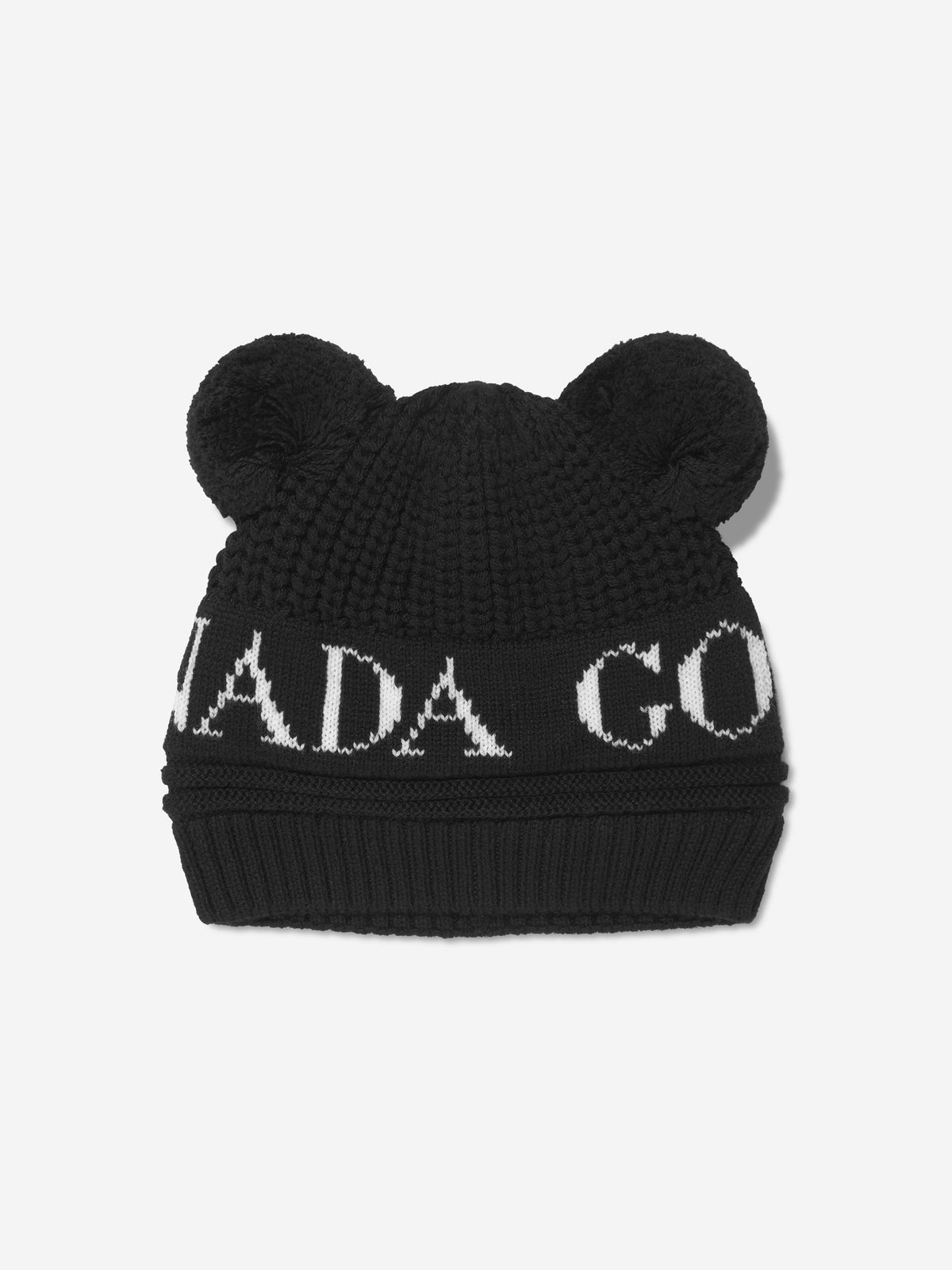 Canada Goose Black Knit Beanie Hat with Pom Rib Pom Beanie Cashmere - Black – Canada Goose main image 3