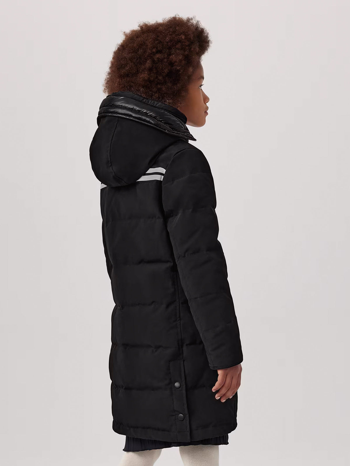 Canada Goose Girls Down Padded Juniper Parka Coat in Black 