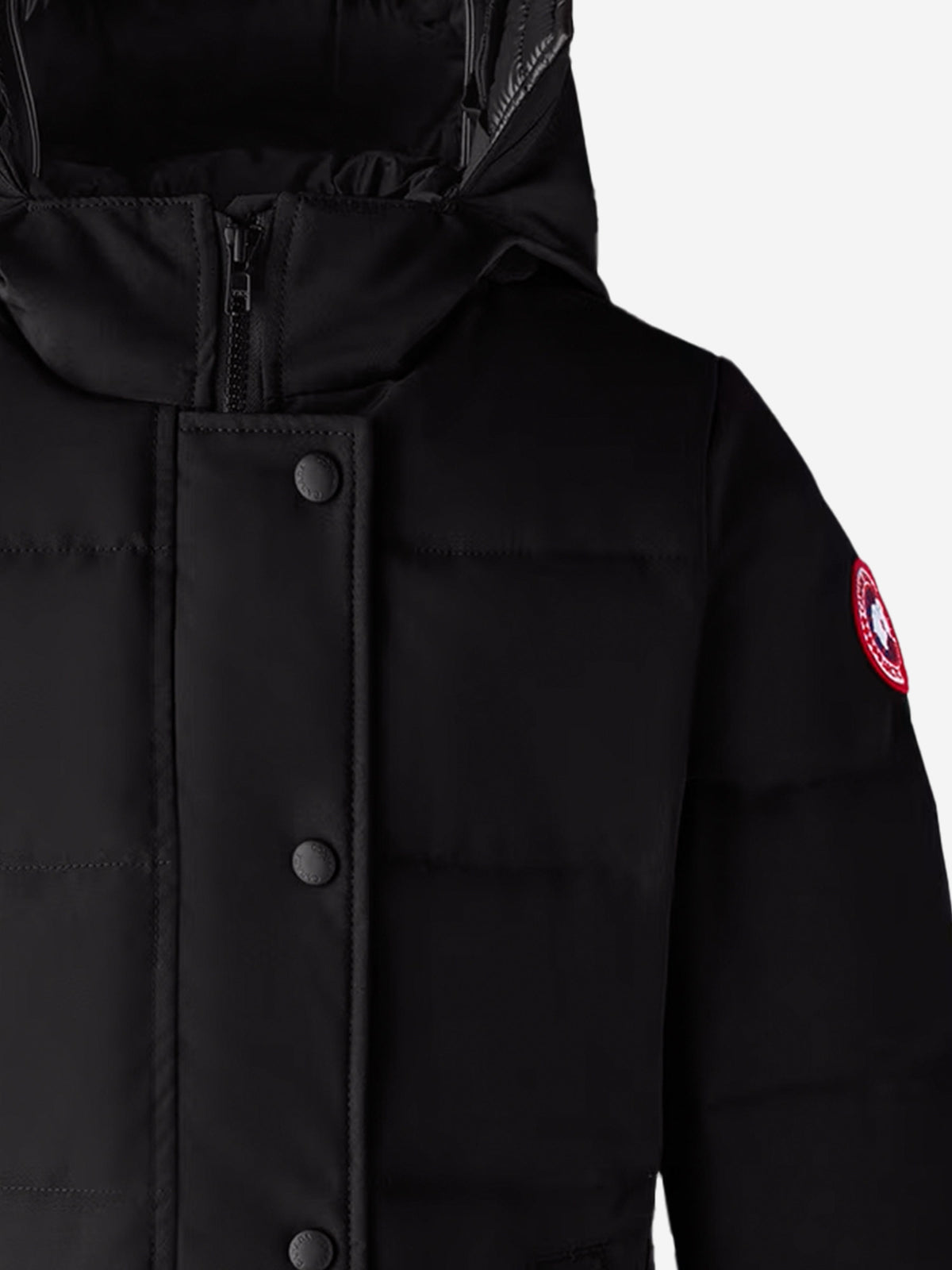 Canada Goose Girls Down Padded Juniper Parka Coat in Black 