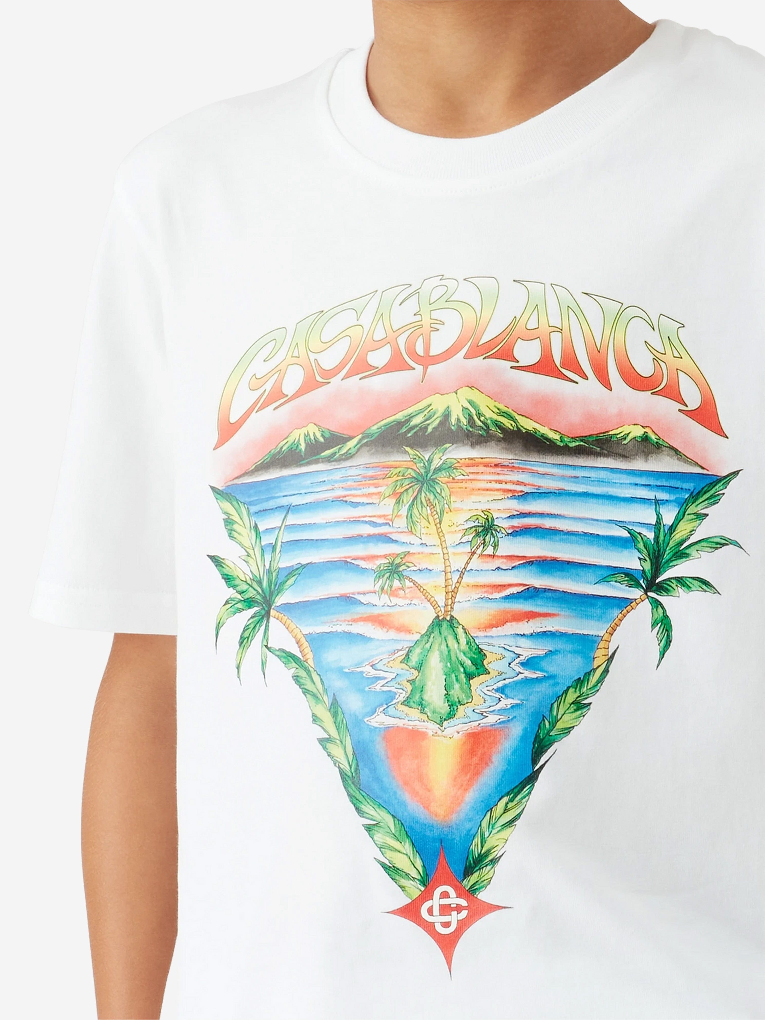 Casablanca Kids Innocence Triangle T-Shirt in White