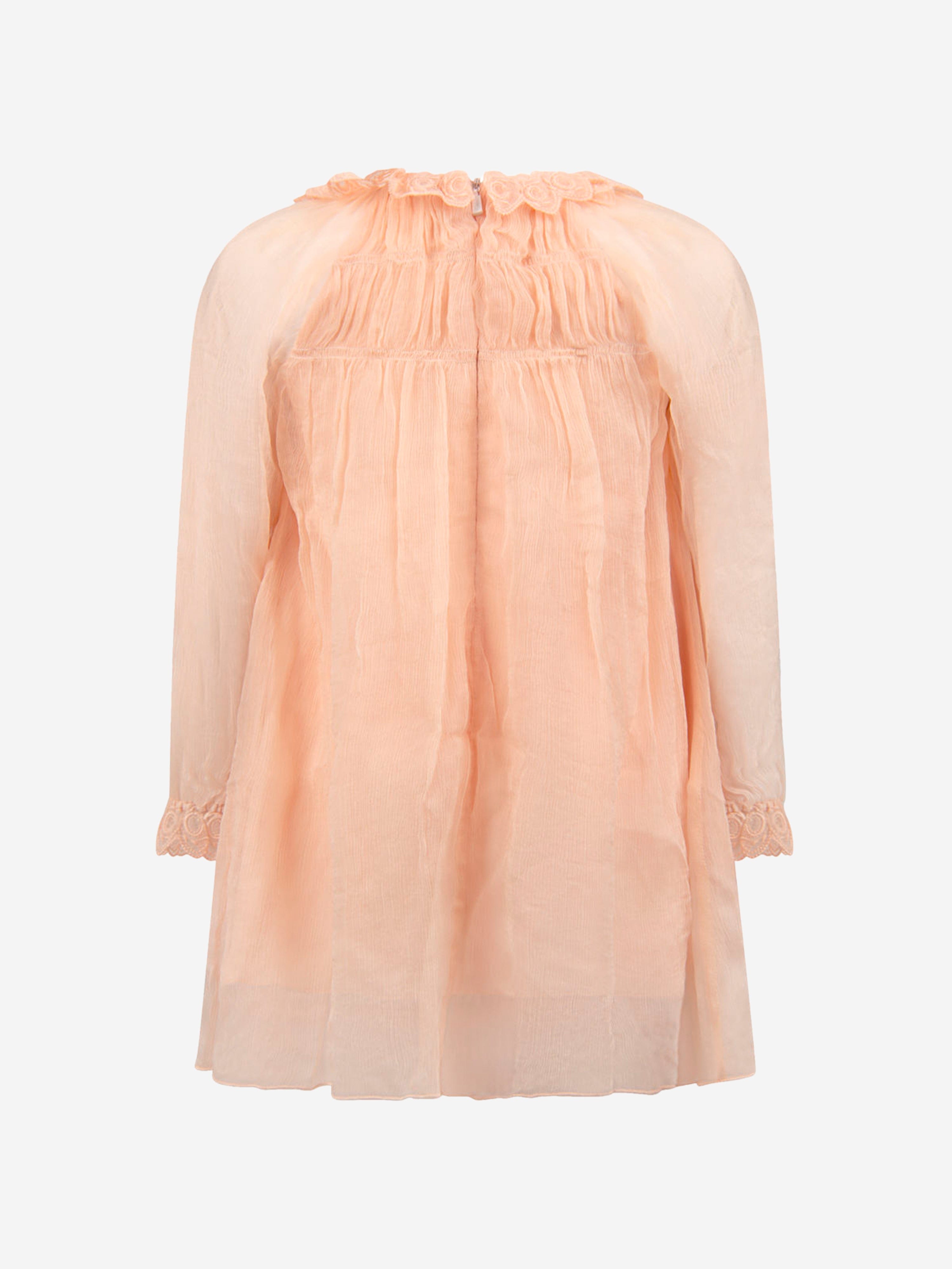 CHLOÉ Girls Pink Silk Dress (4 year)