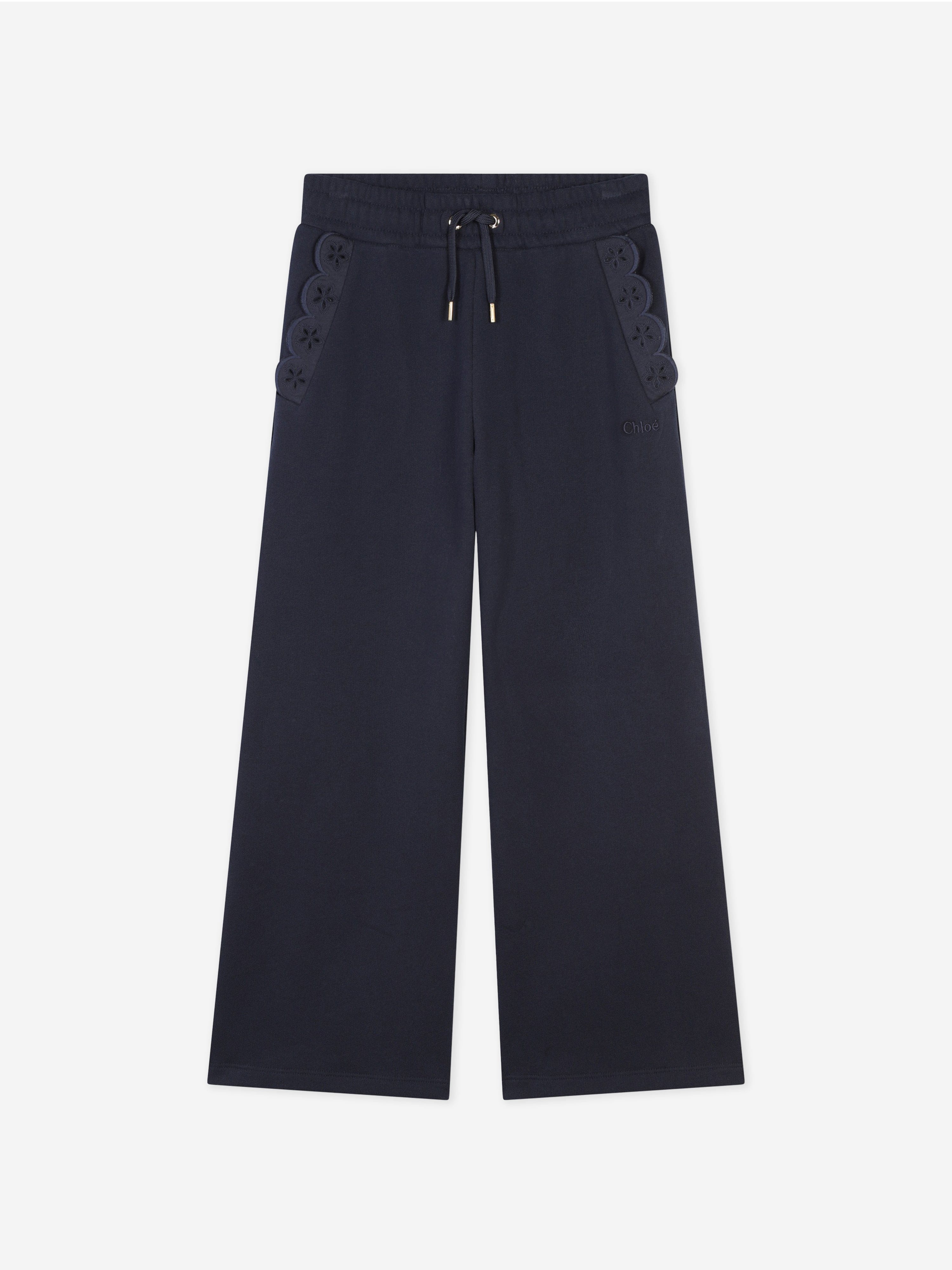 Chloé Girls Fleece Trousers in Navy display picture 1