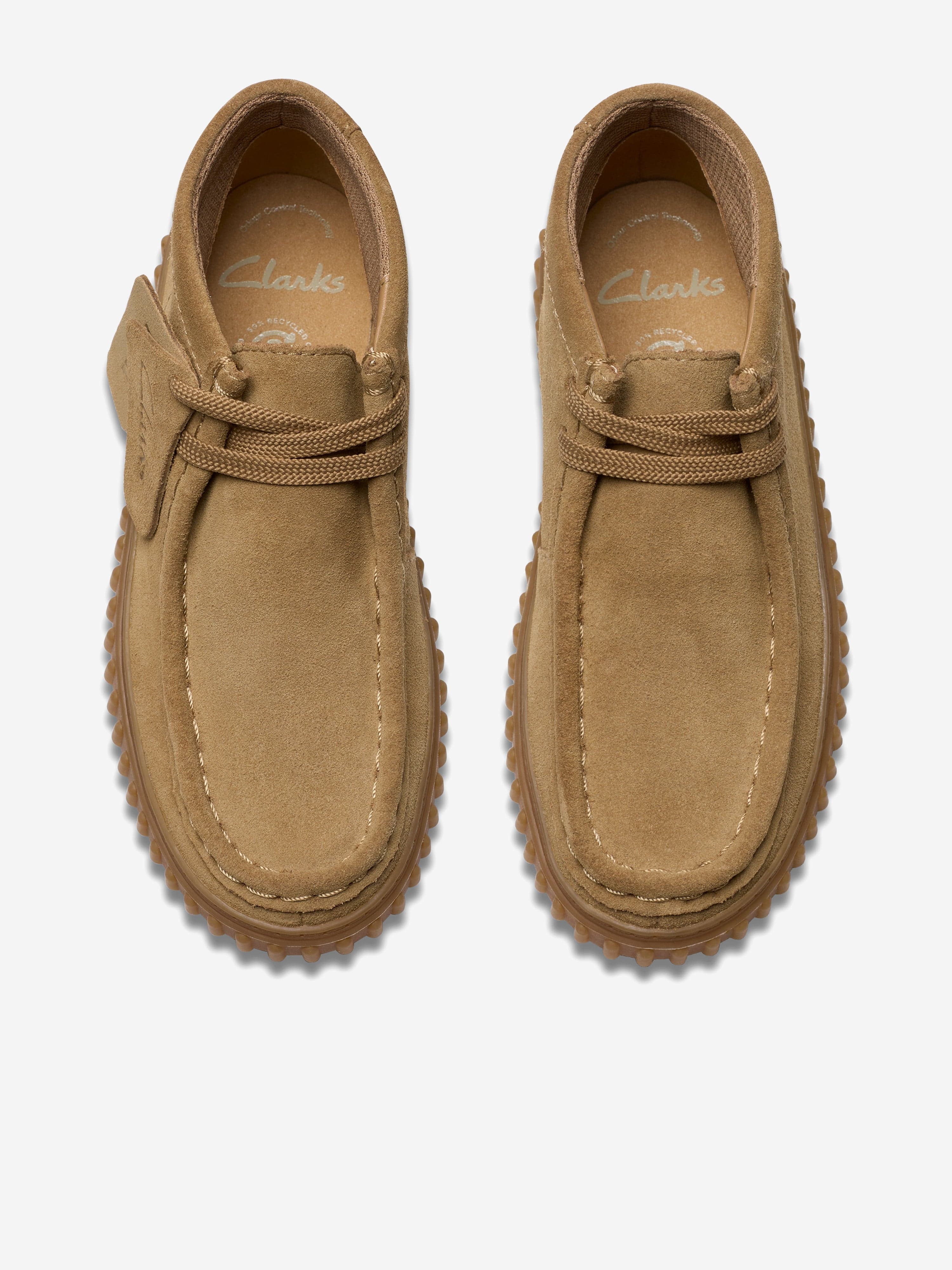 Clarks Kids Suede Tor Hill Boots in Beige (Wide Fit) | Childsplay