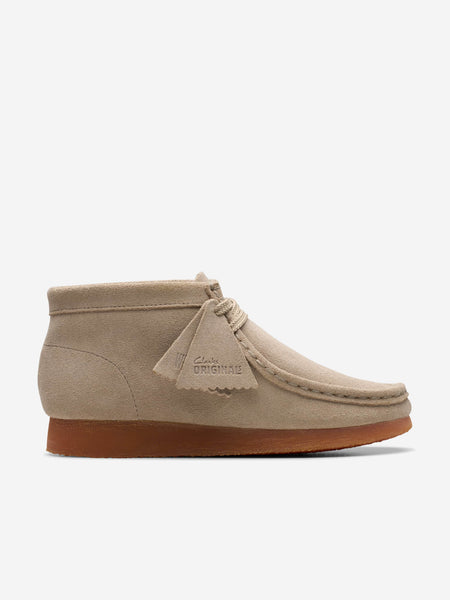 Clarks Kids Wallabee Boots in Beige (Wide Fit) | Childsplay Clothing