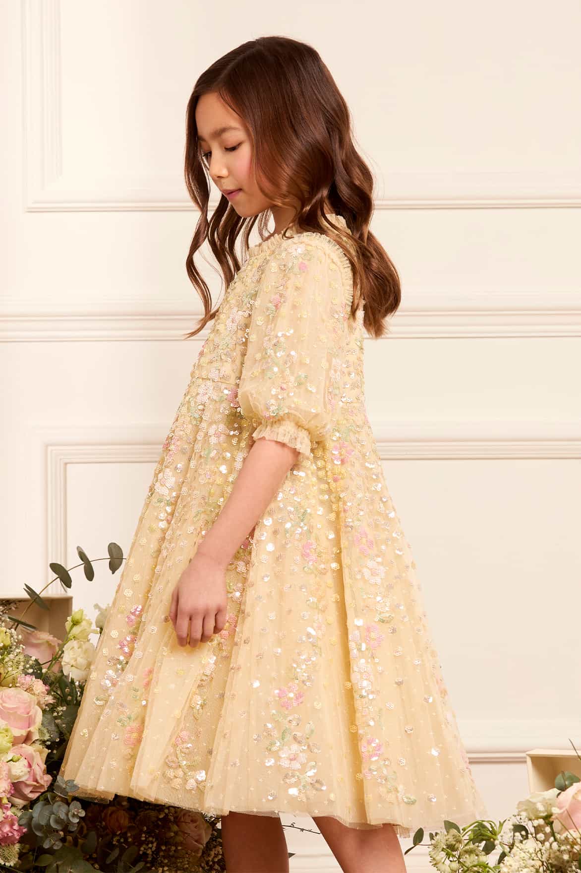 gold thread dress Aurora Gown
