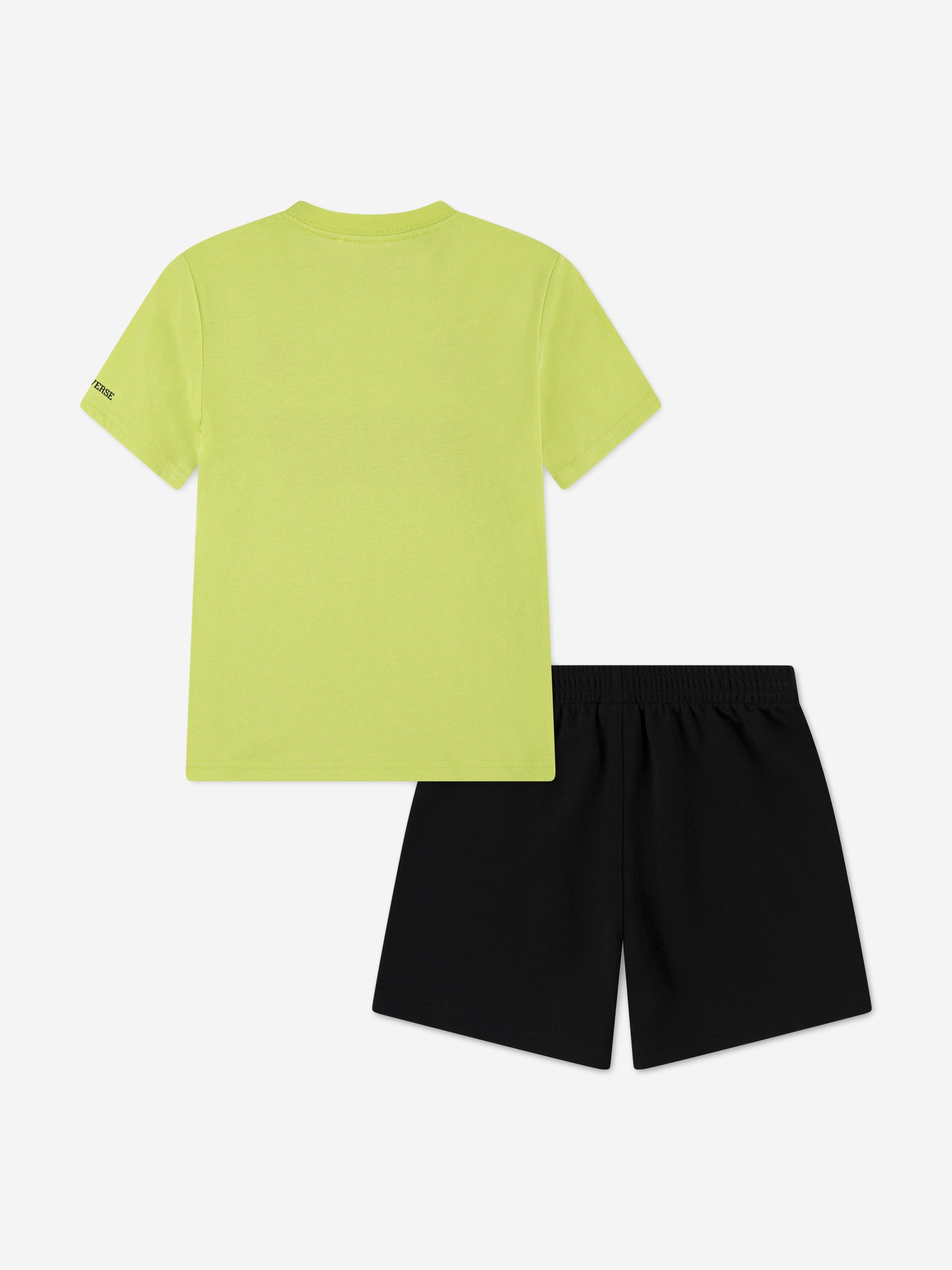 Converse Boys Multi Hit GFX Short Set in Black | Childsplay Clothing