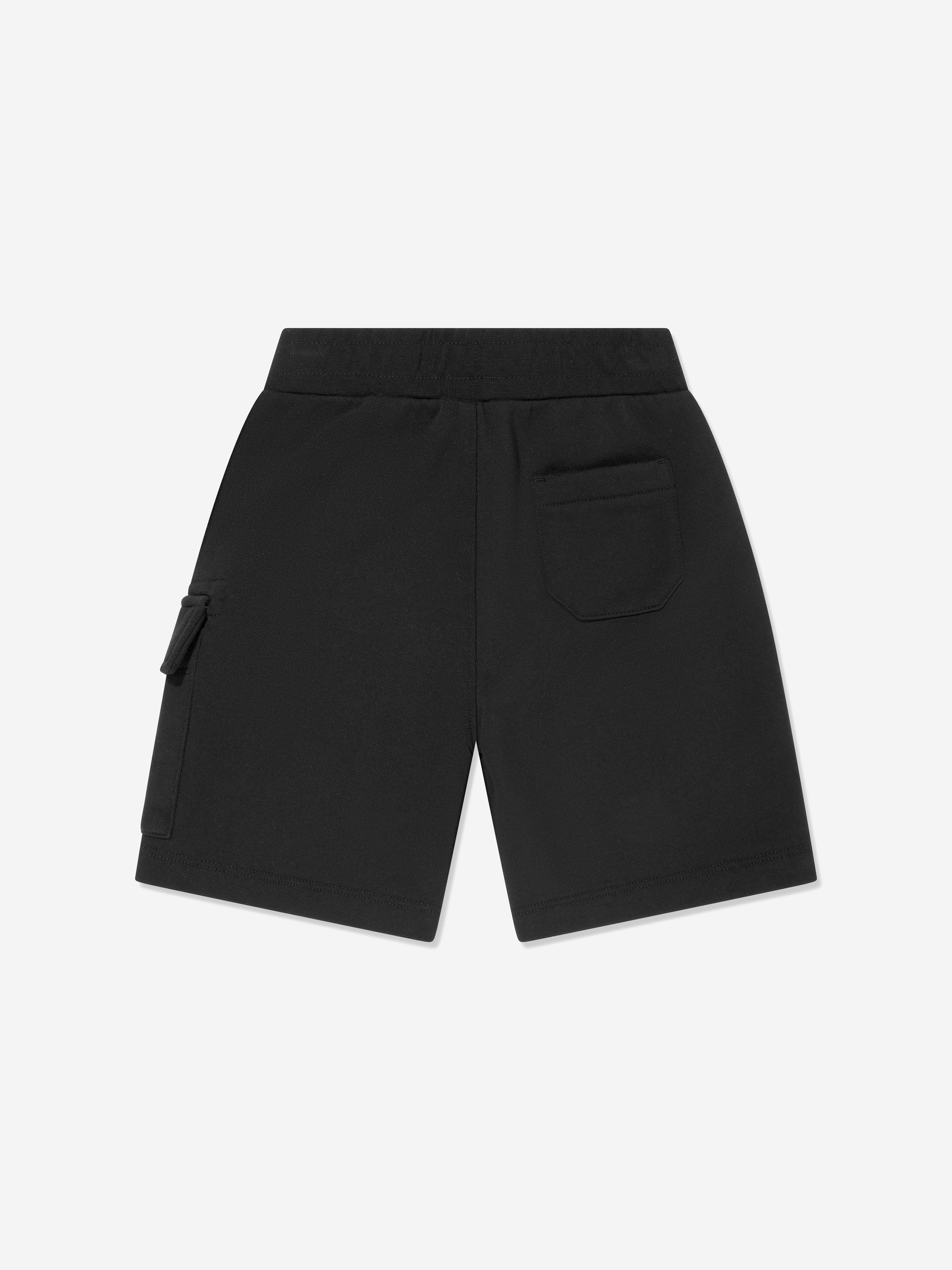 C.P. Company Boys Lens Pocket Shorts in Black | Childsplay Clothing