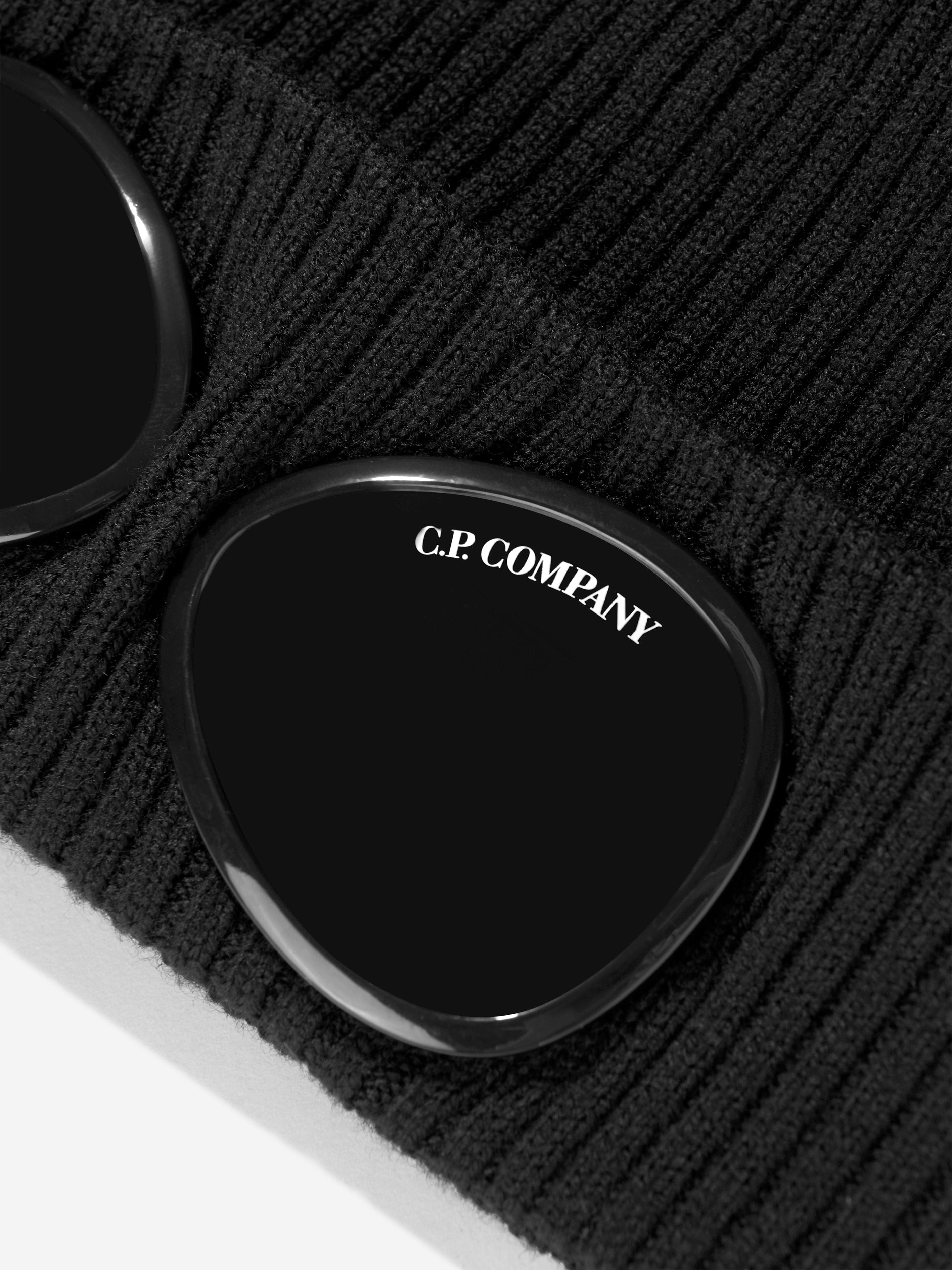 C.P. Company Boys Goggle Beanie Hat in Black | Childsplay Clothing