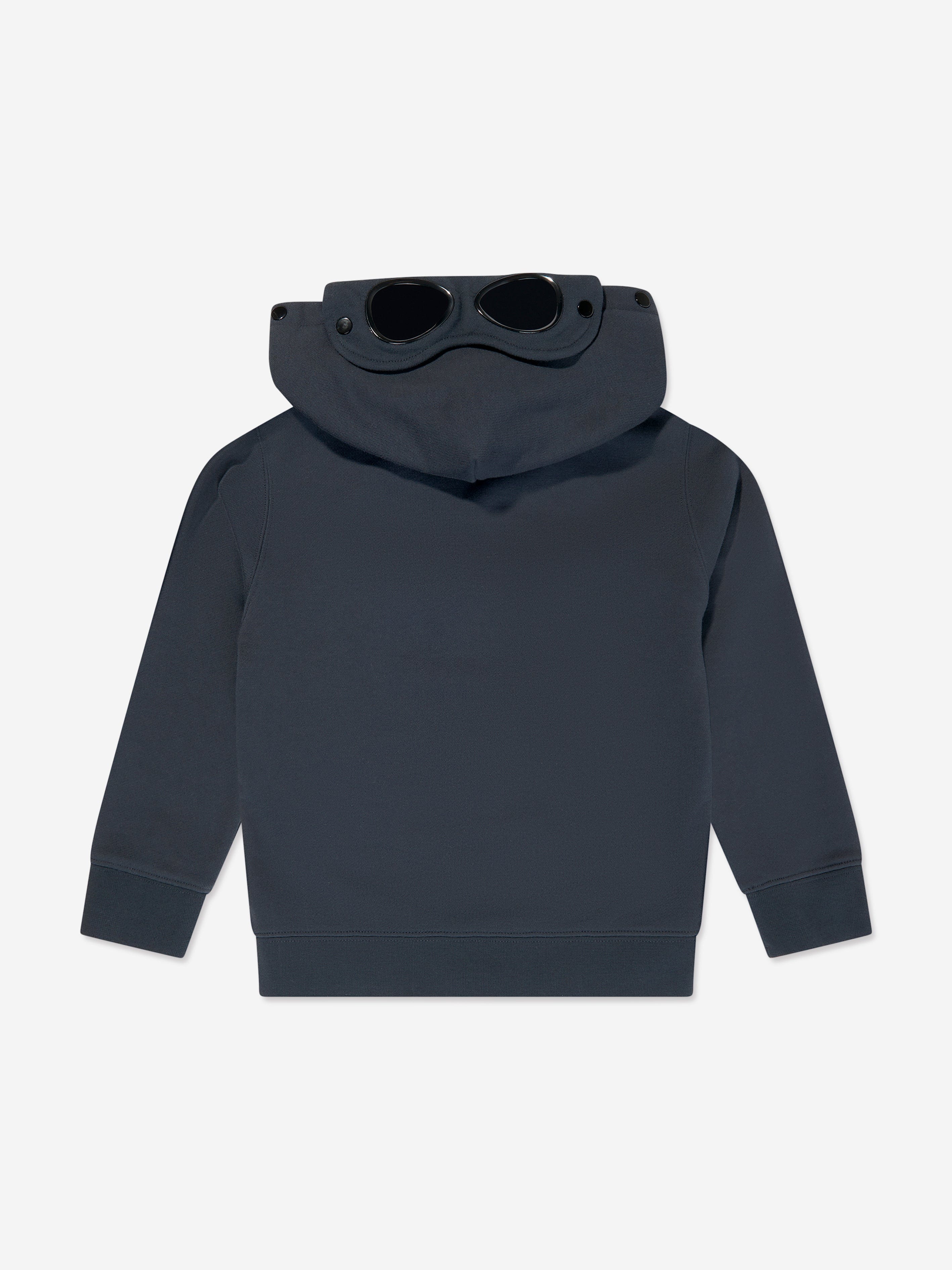 C.P. Company Boys Goggle Hooded Zip Up Top in Navy | Childsplay
