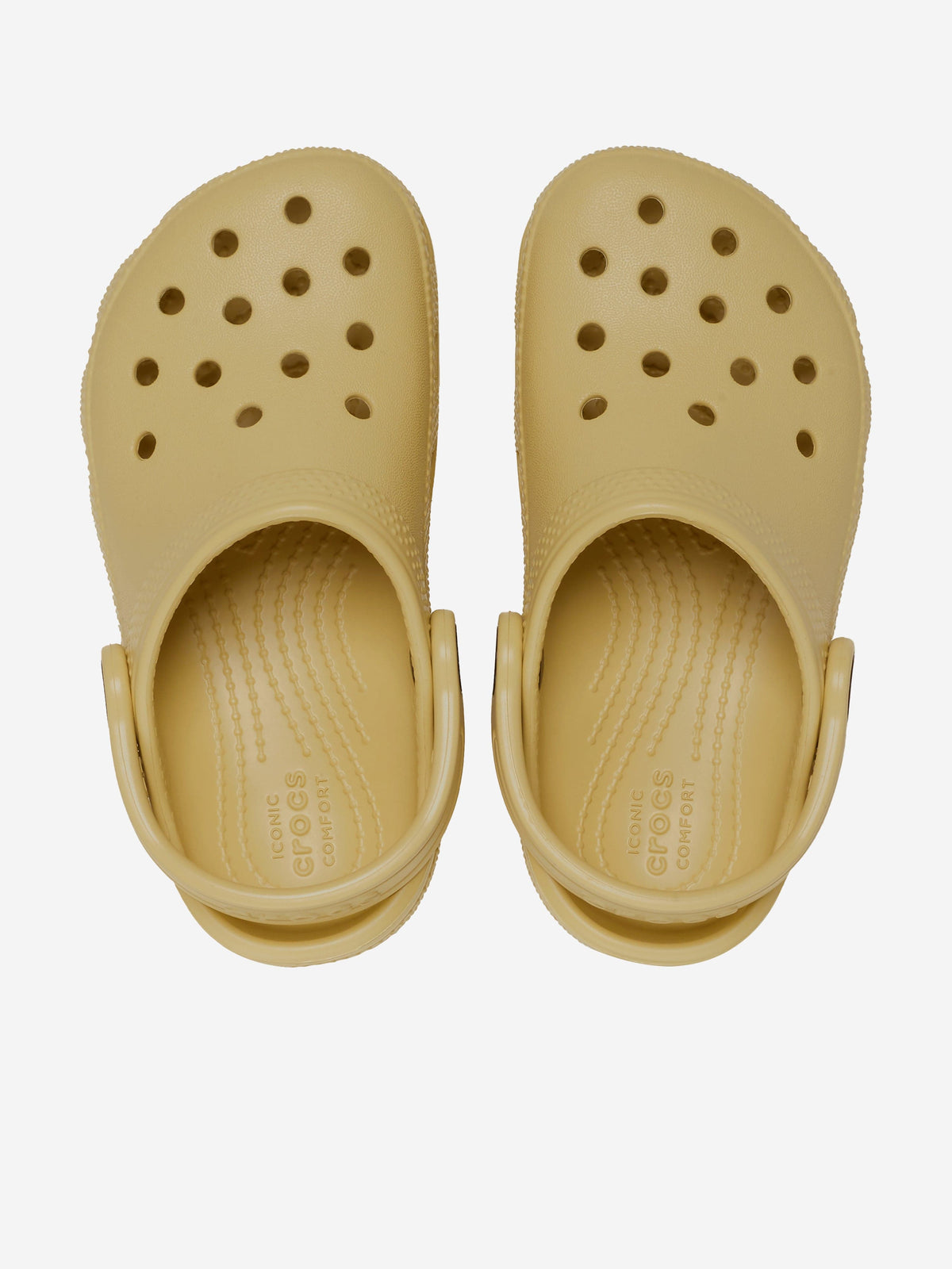 CROCS Kids Classic Clog in Cream with Tan Charm display picture 3