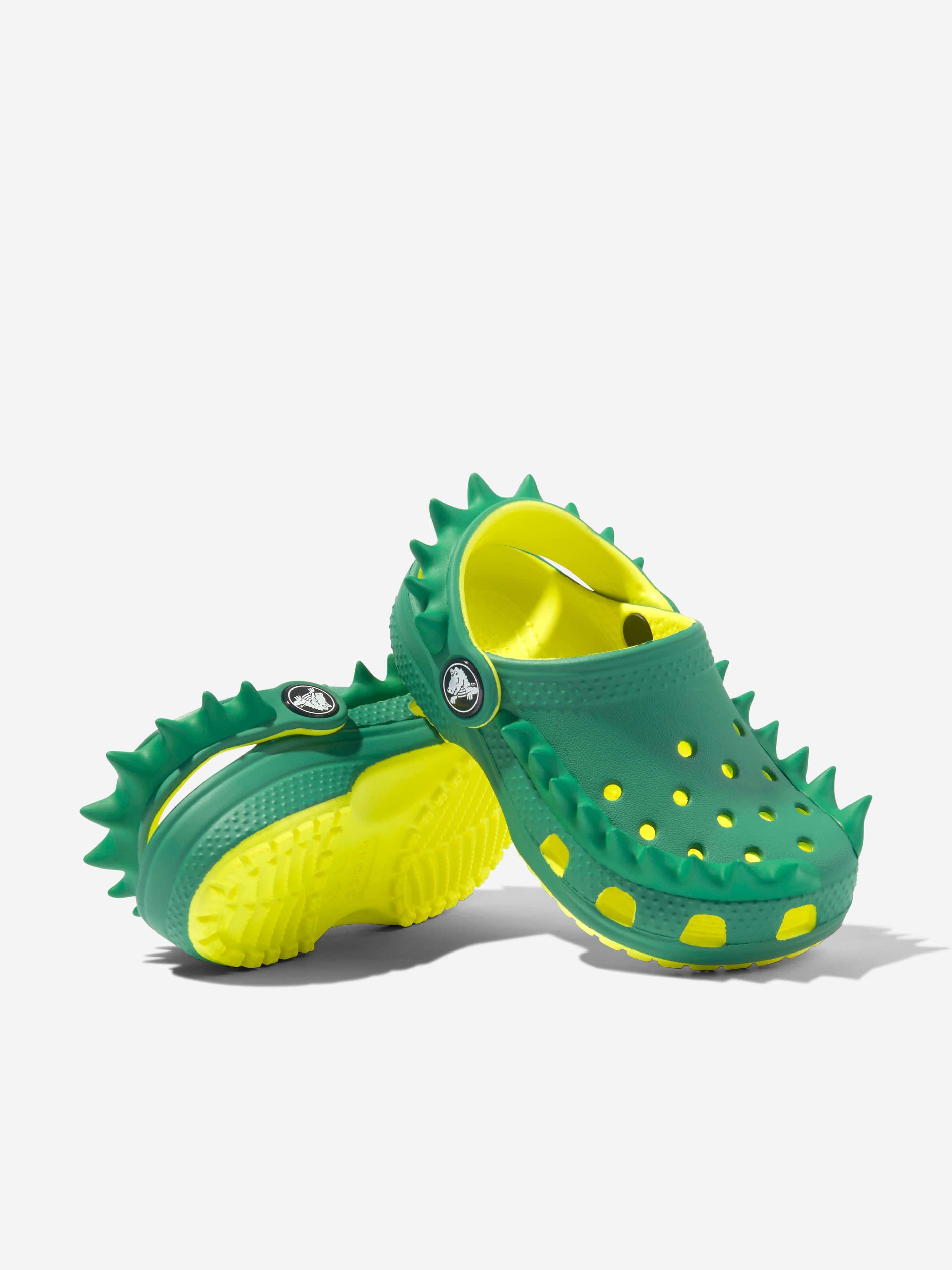 Crocs Boys Classic Spikes Clog in Green | Childsplay Clothing